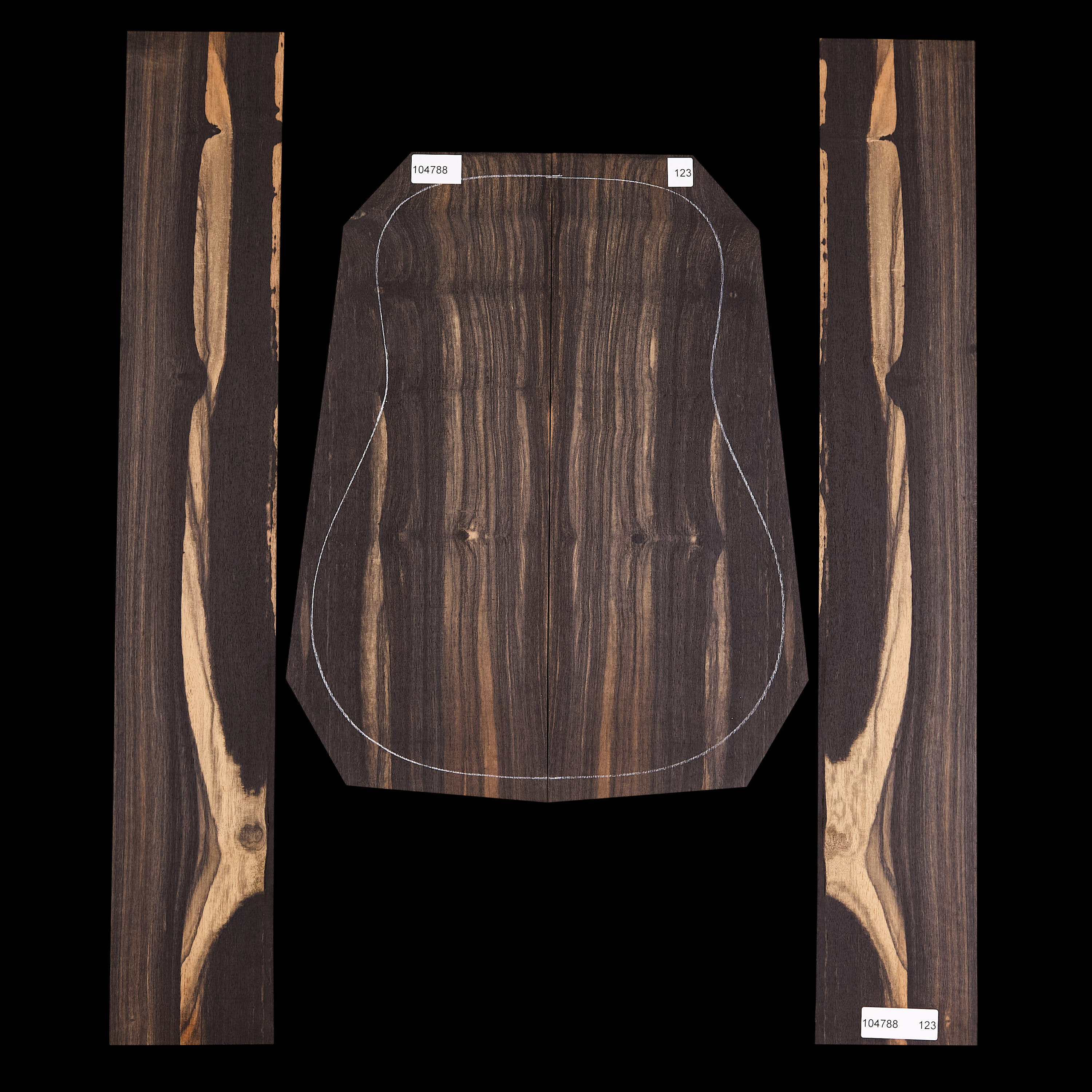 Crelicam Ebony Back + Side Set - 123