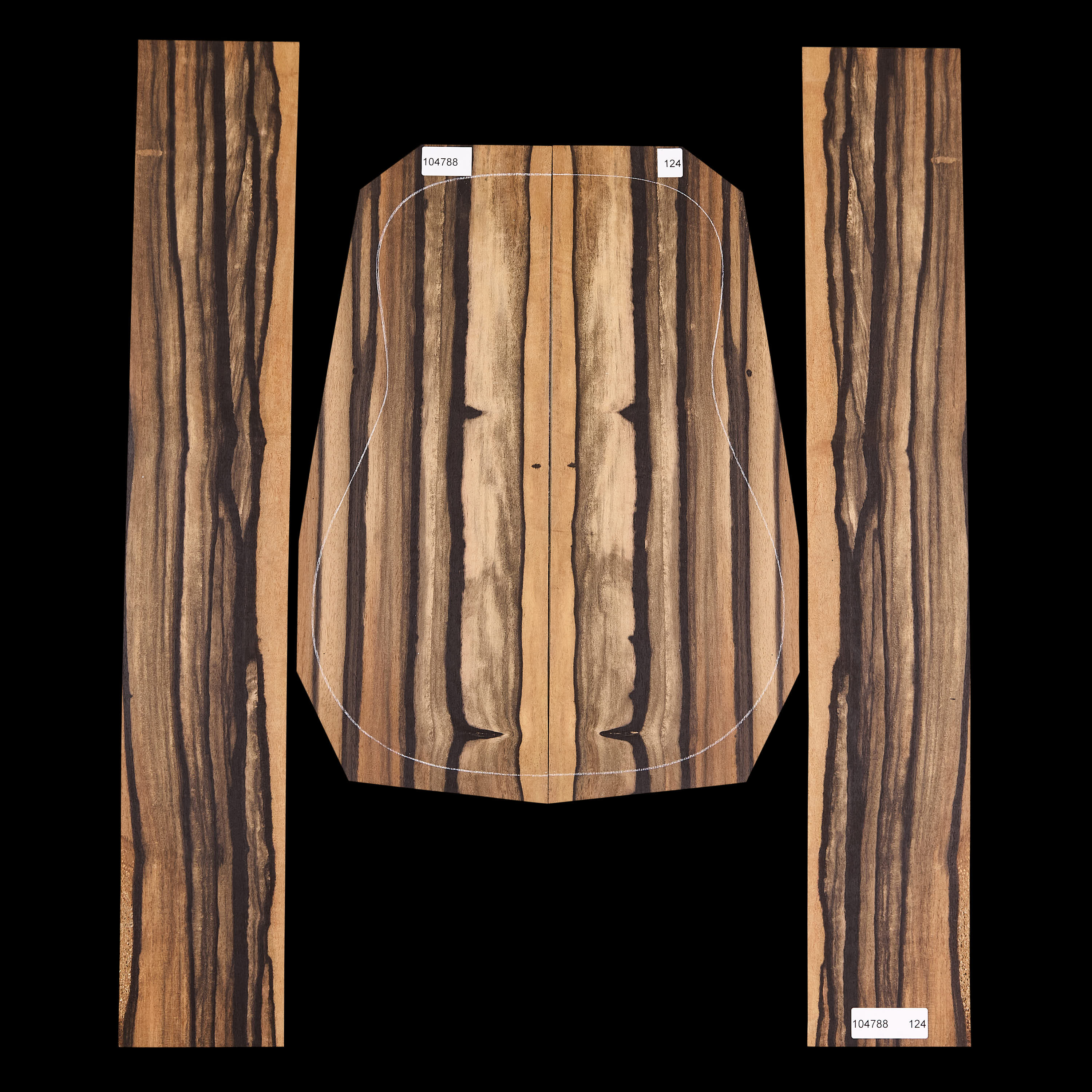 Crelicam Ebony Back + Side Set - 124