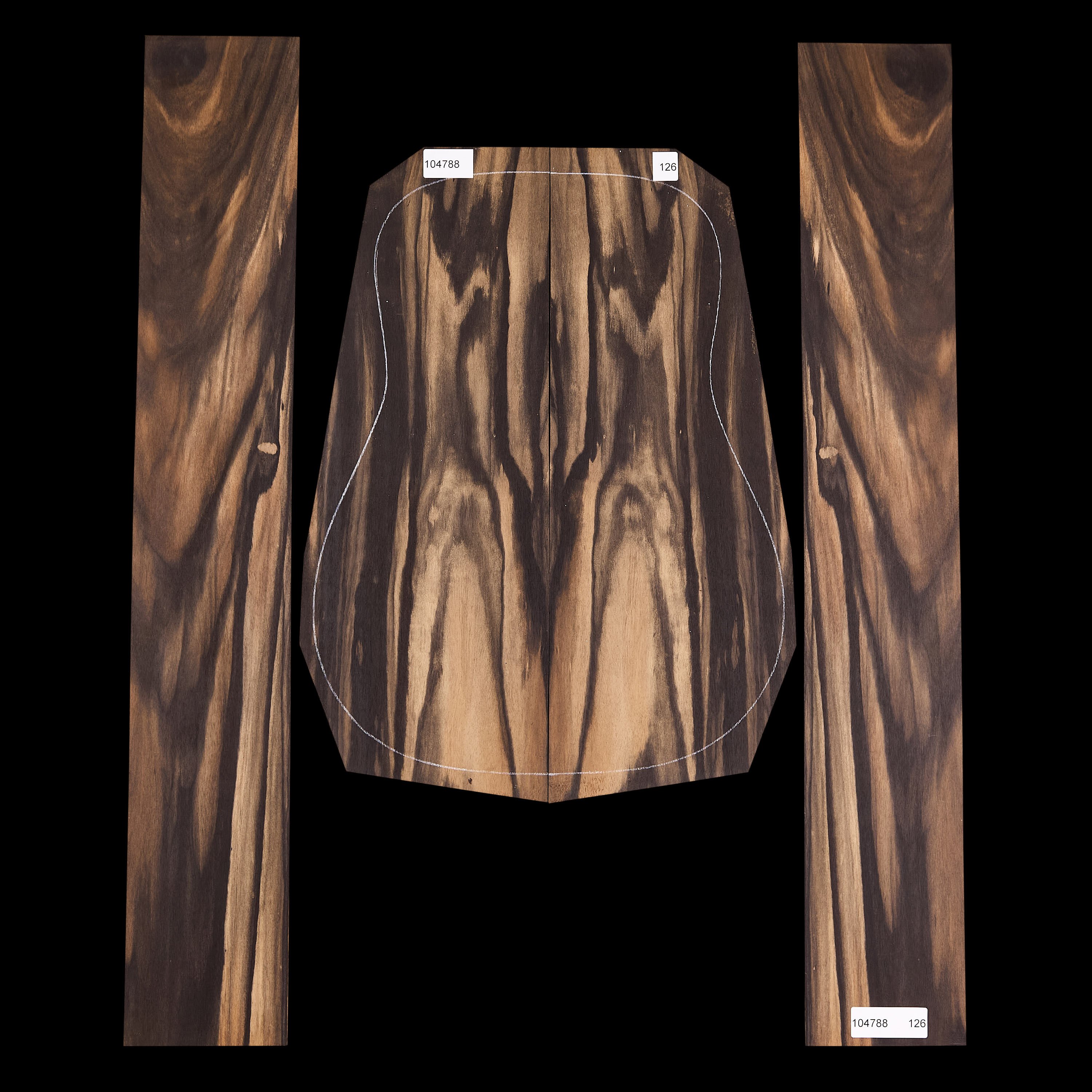 Crelicam Ebony Back + Side Set - 126