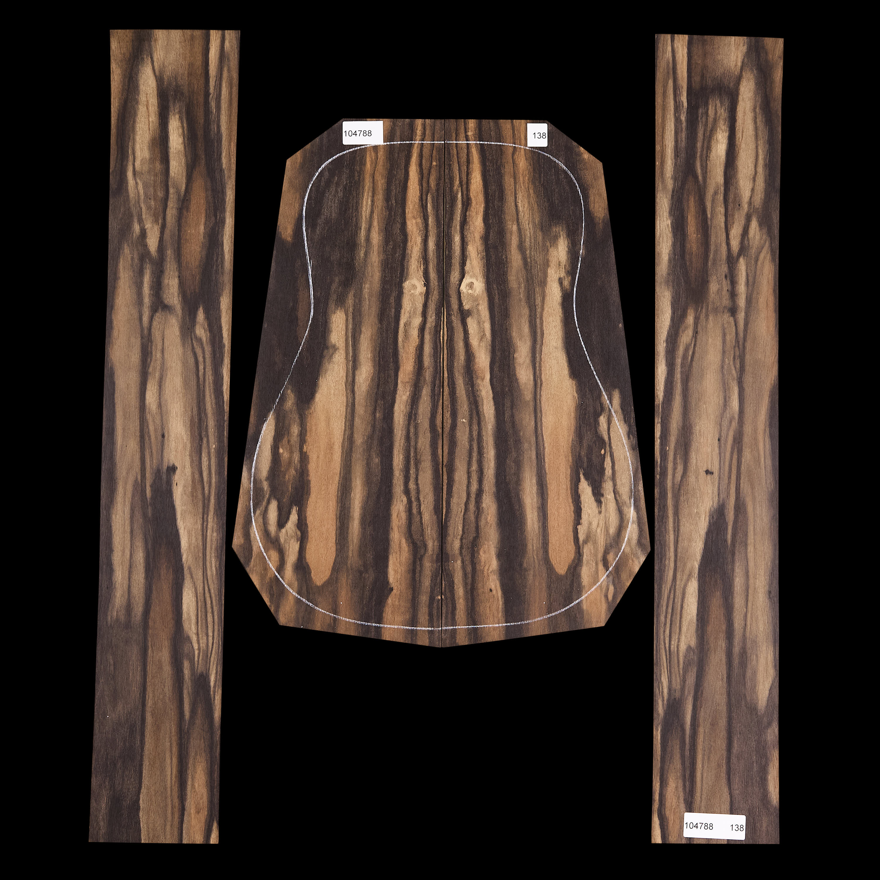 Crelicam Ebony Back + Side Set - 138