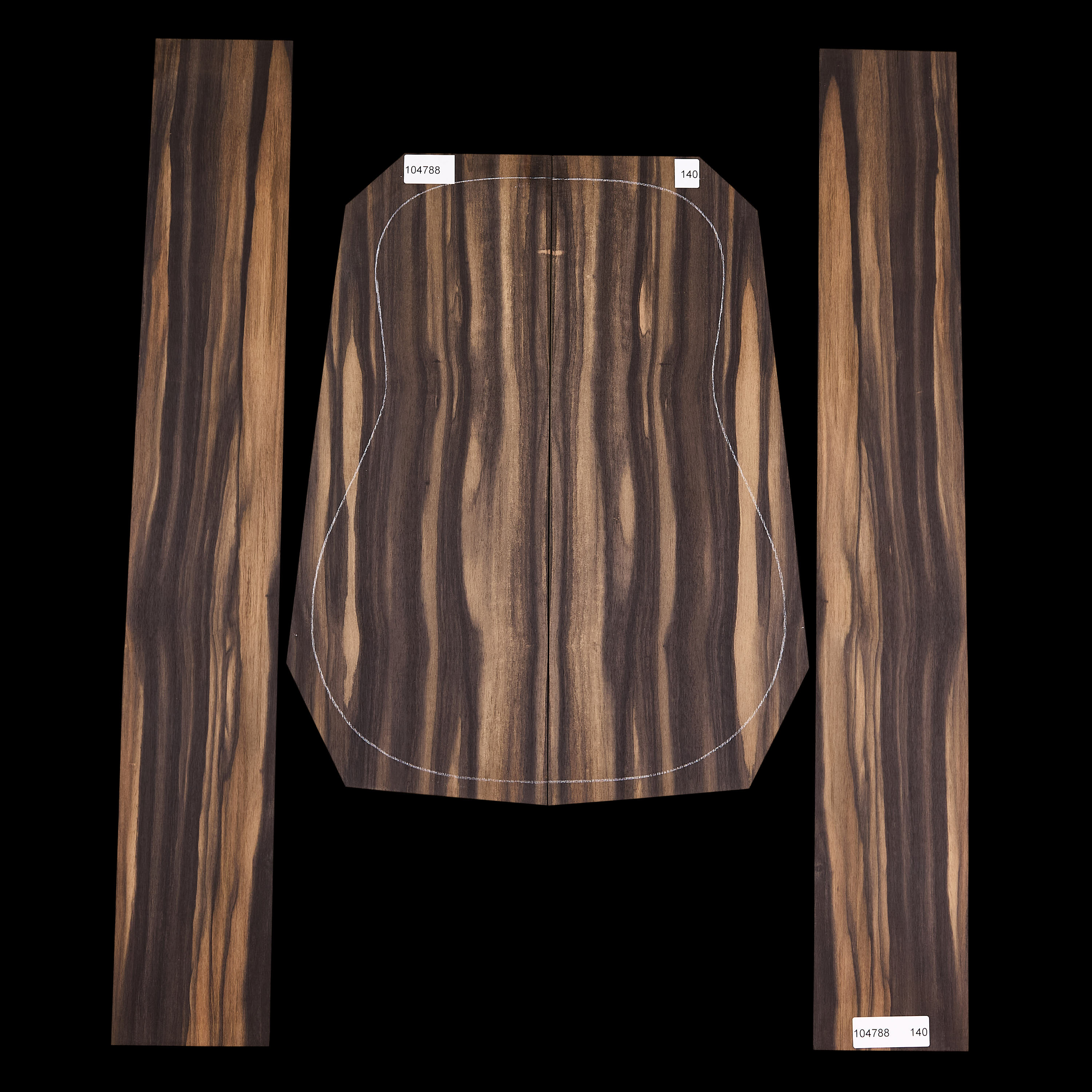 Crelicam Ebony Back + Side Set - 140