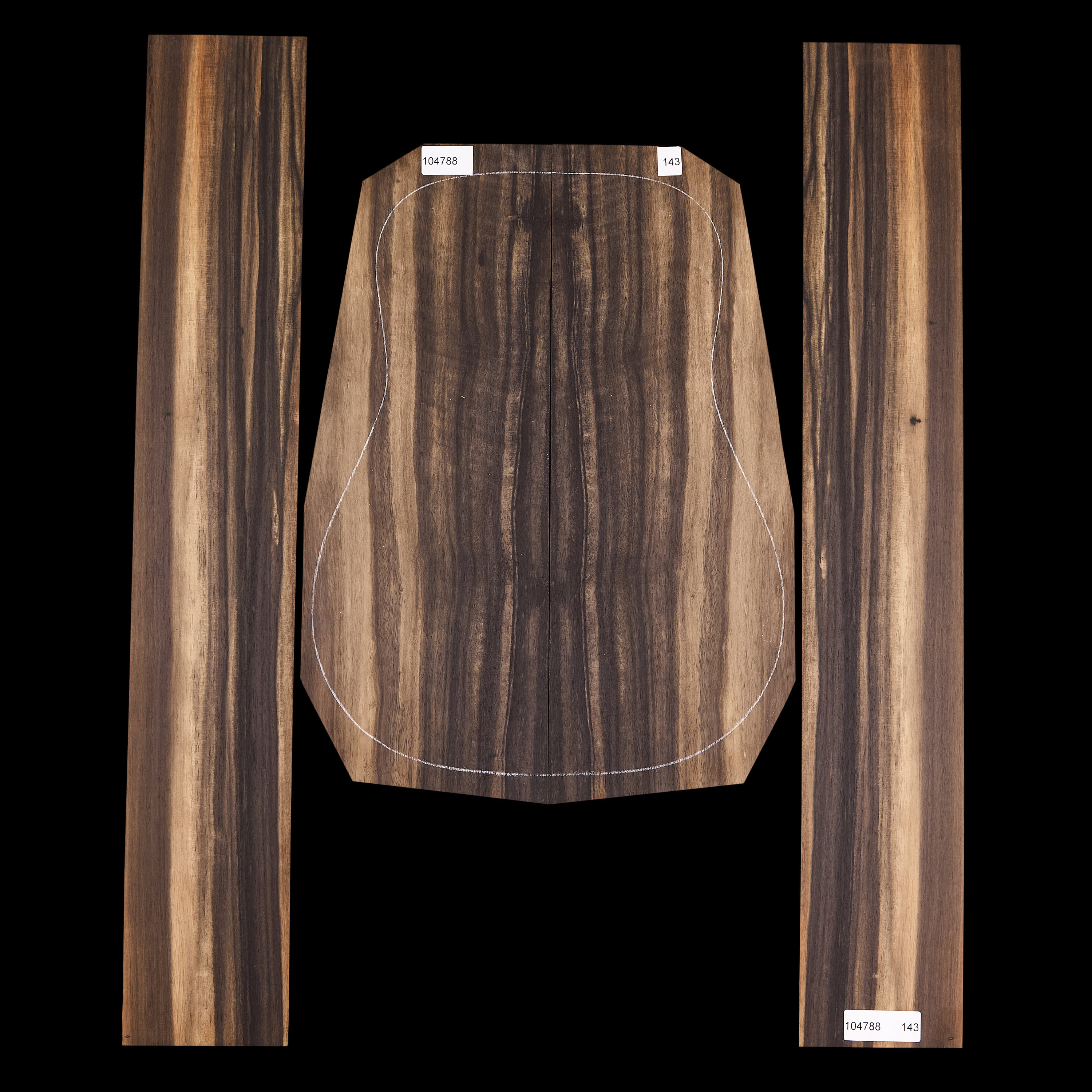 Crelicam Ebony Back + Side Set - 143