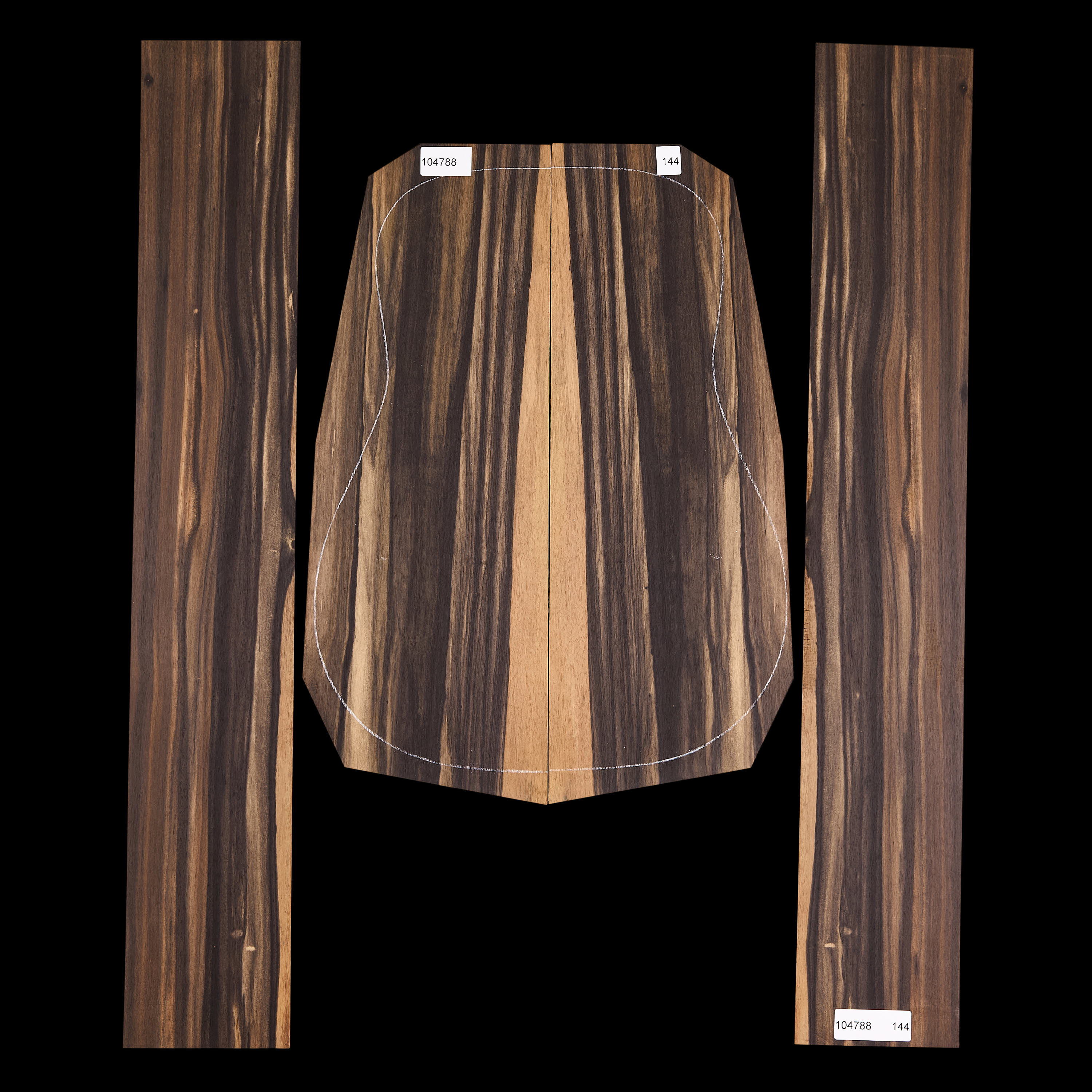 Crelicam Ebony Back + Side Set - 144