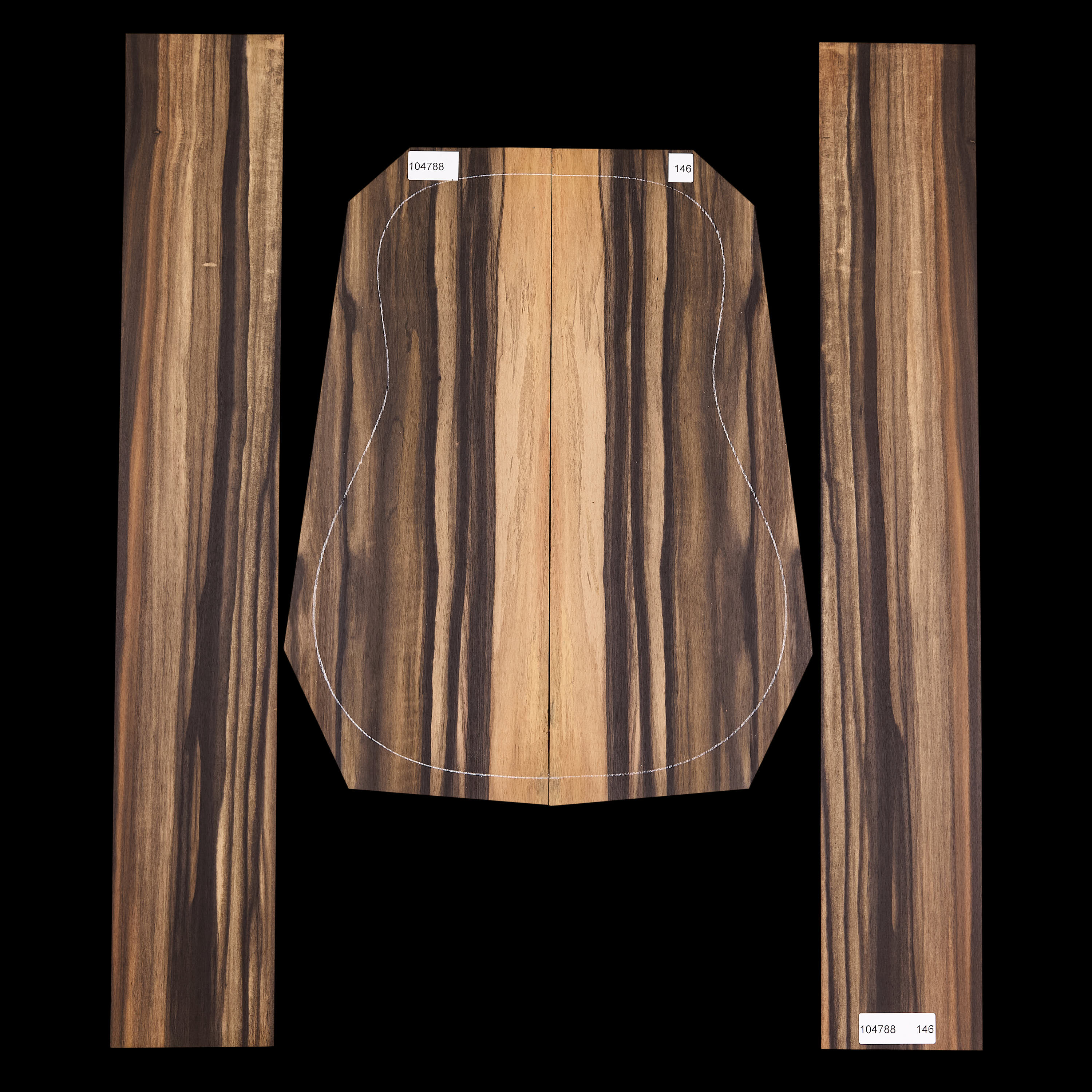 Crelicam Ebony Back + Side Set - 146