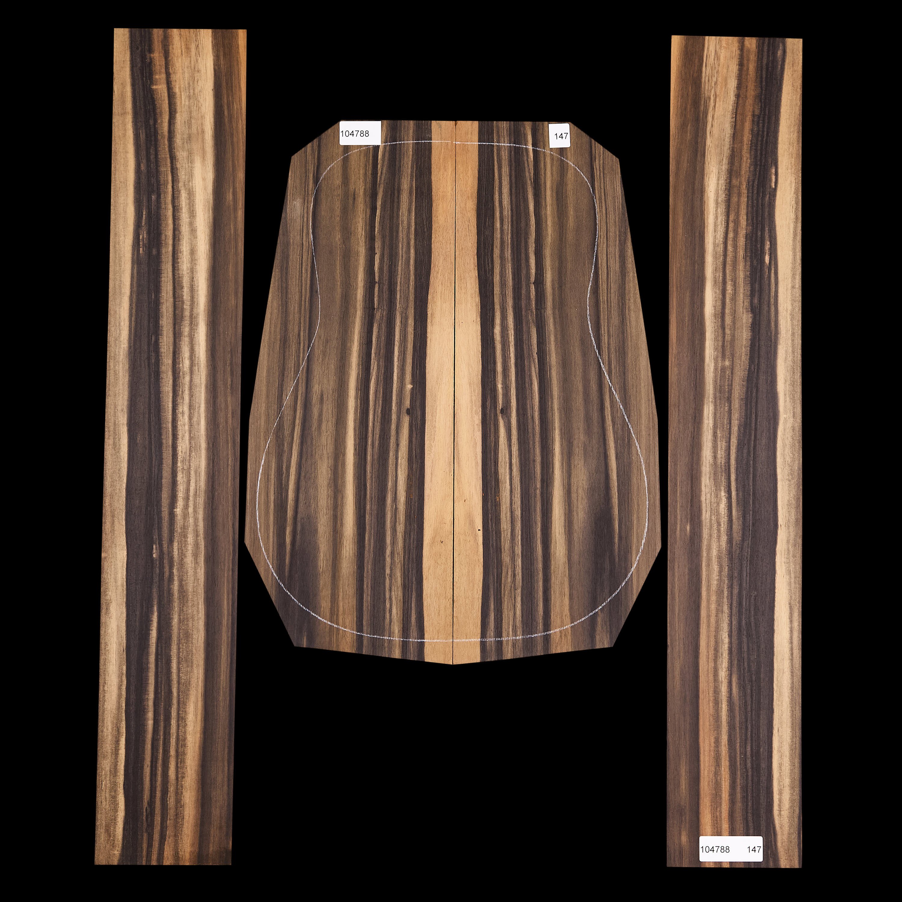 Crelicam Ebony Back + Side Set - 147