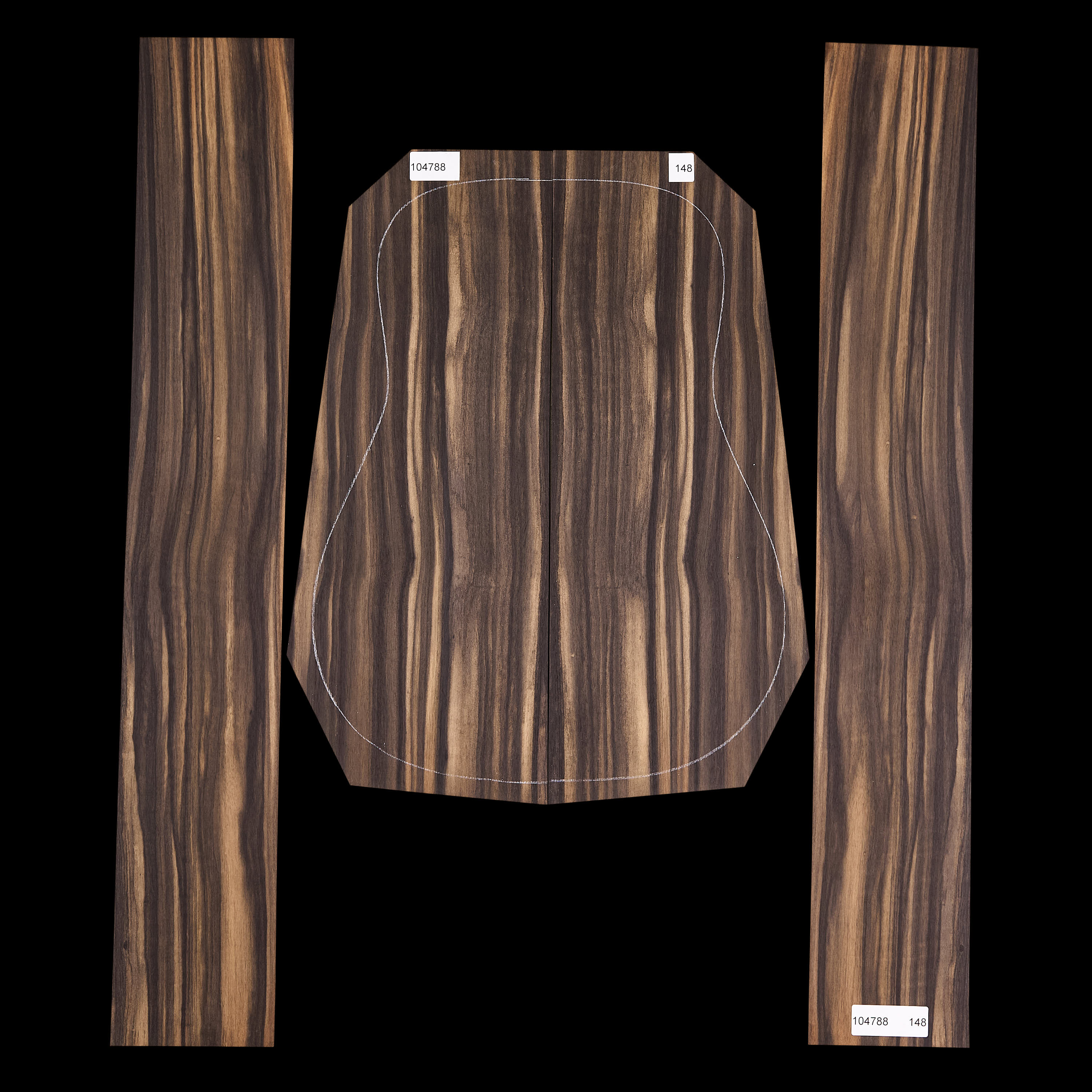 Crelicam Ebony Back + Side Set - 148