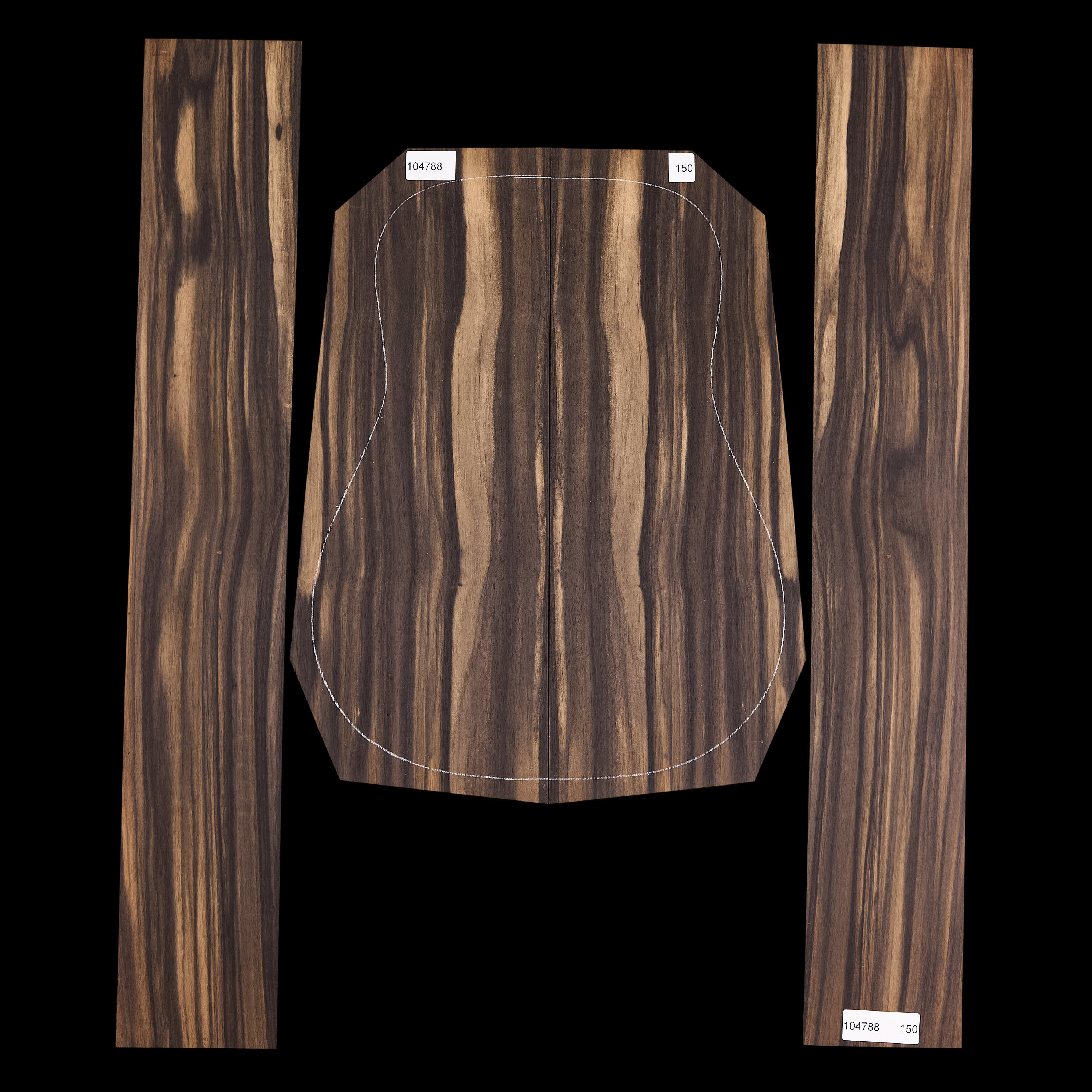 Crelicam Ebony Back + Side Set - 150