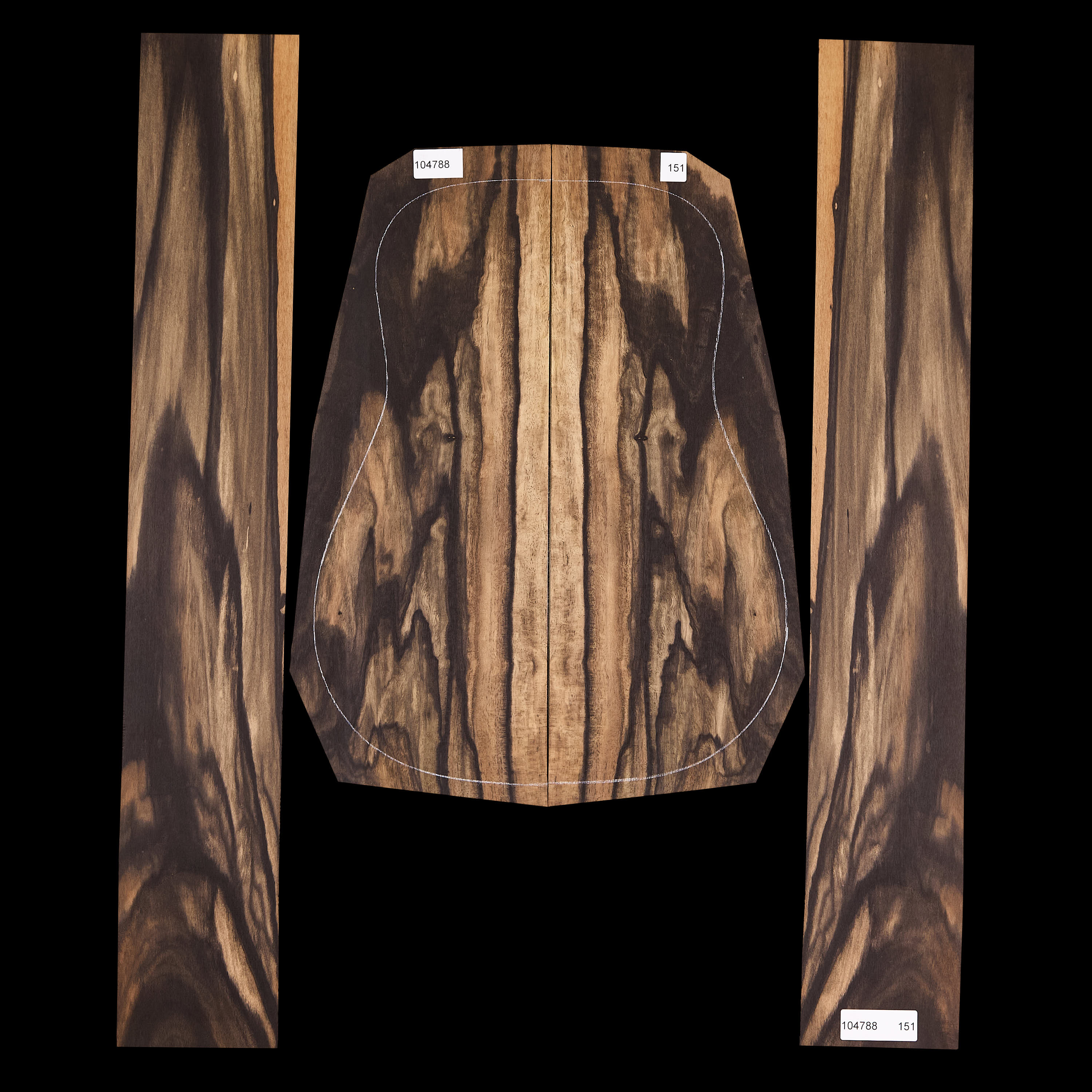 Crelicam Ebony Back + Side Set - 151