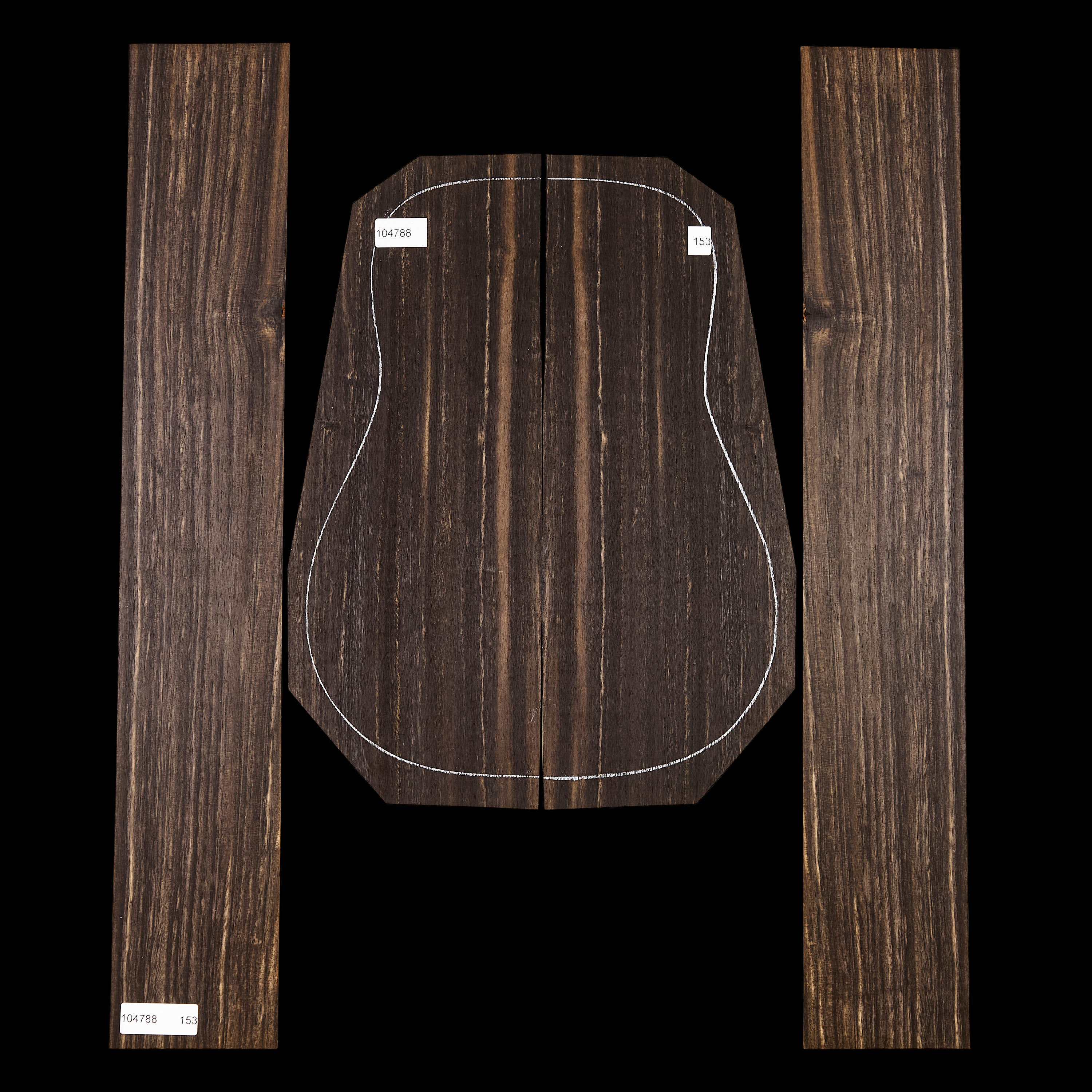 Crelicam Ebony Back + Side Set - 153