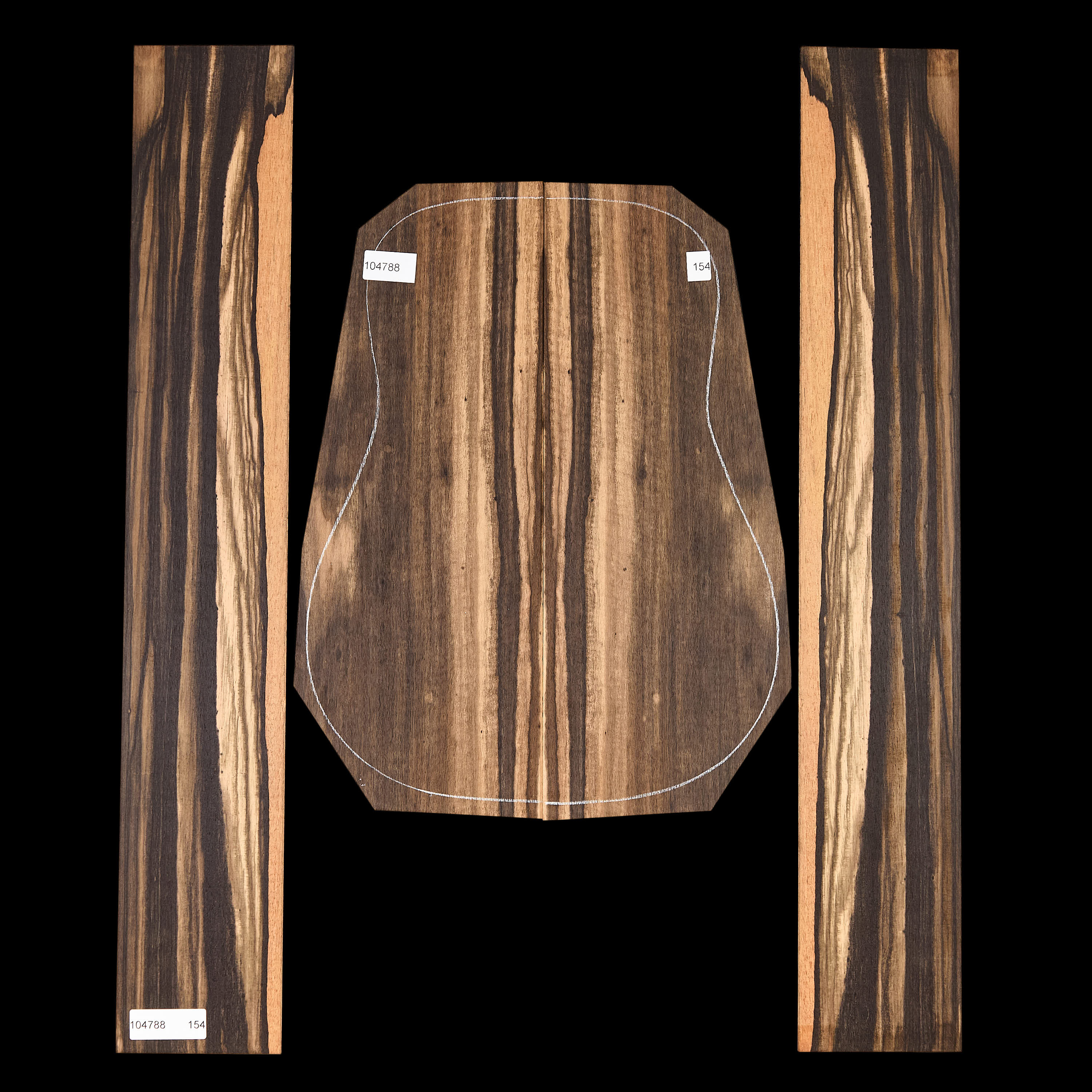 Crelicam Ebony Back + Side Set - 154