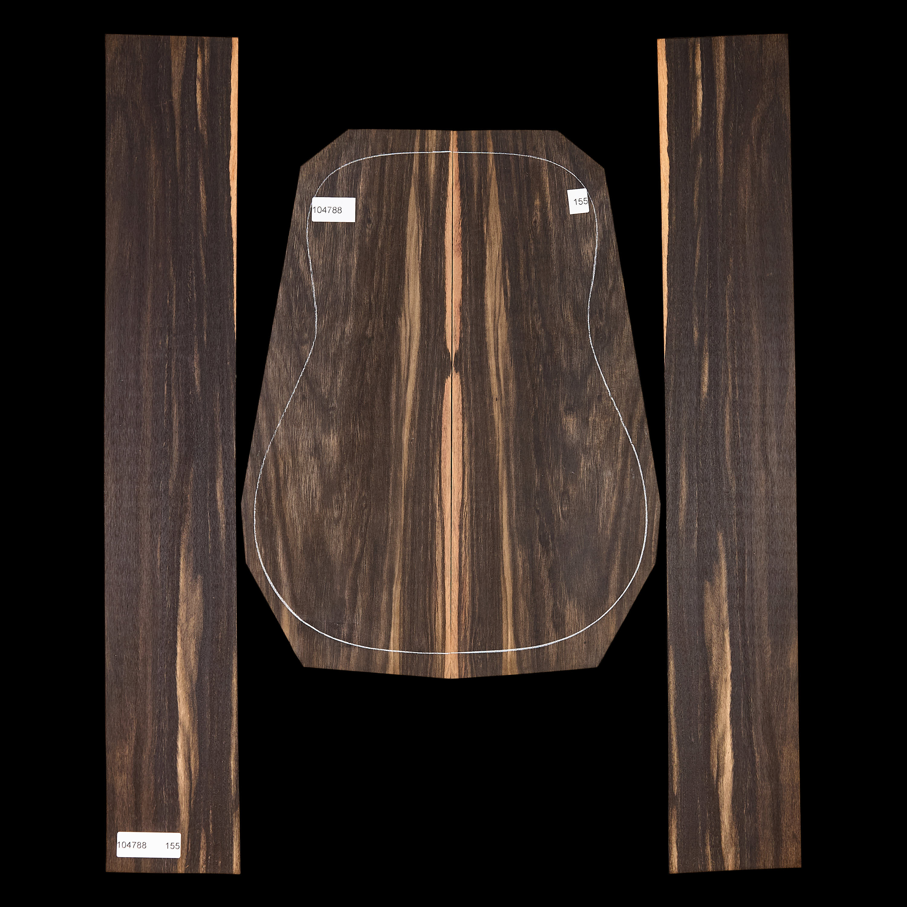 Crelicam Ebony Back + Side Set - 155