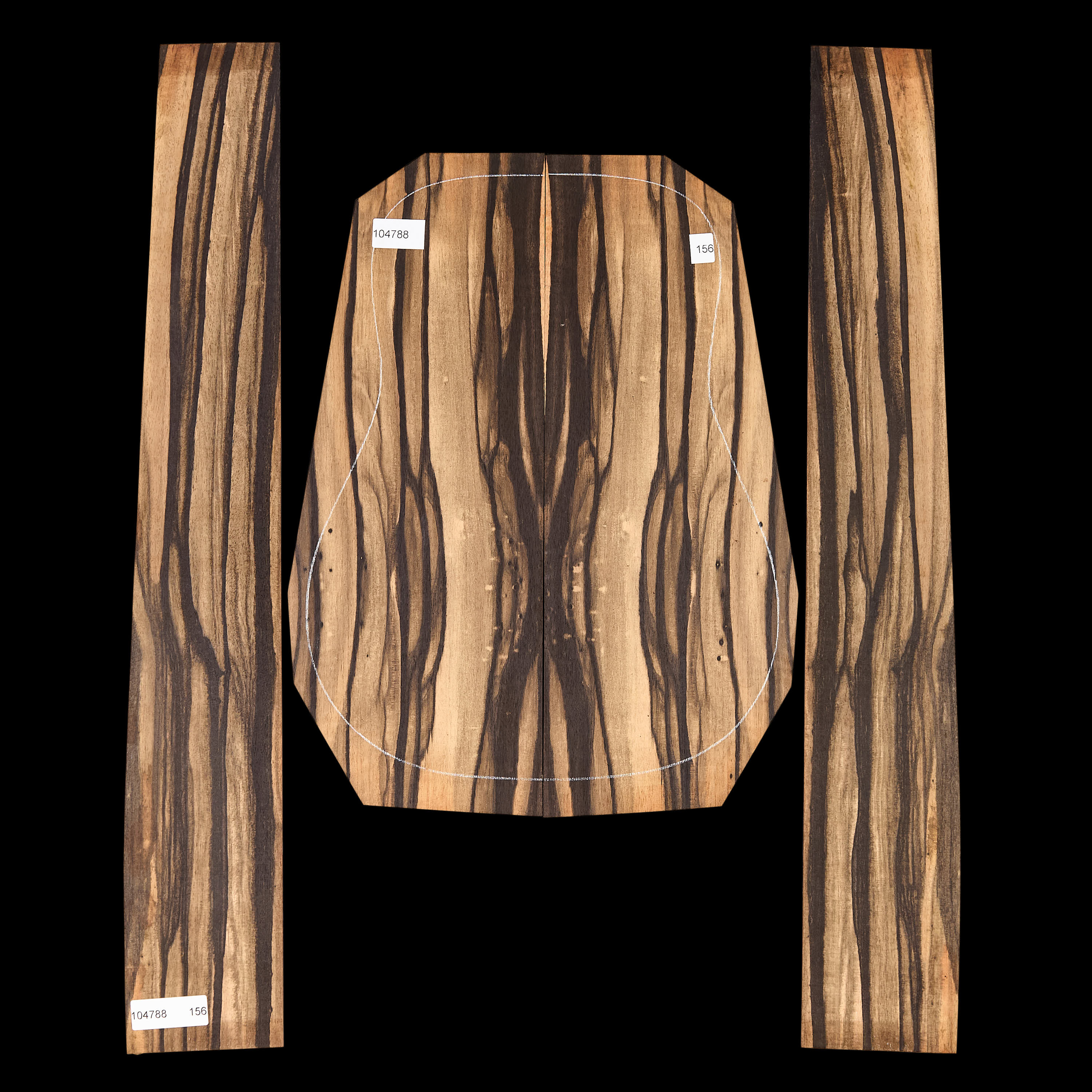 Crelicam Ebony Back + Side Set - 156