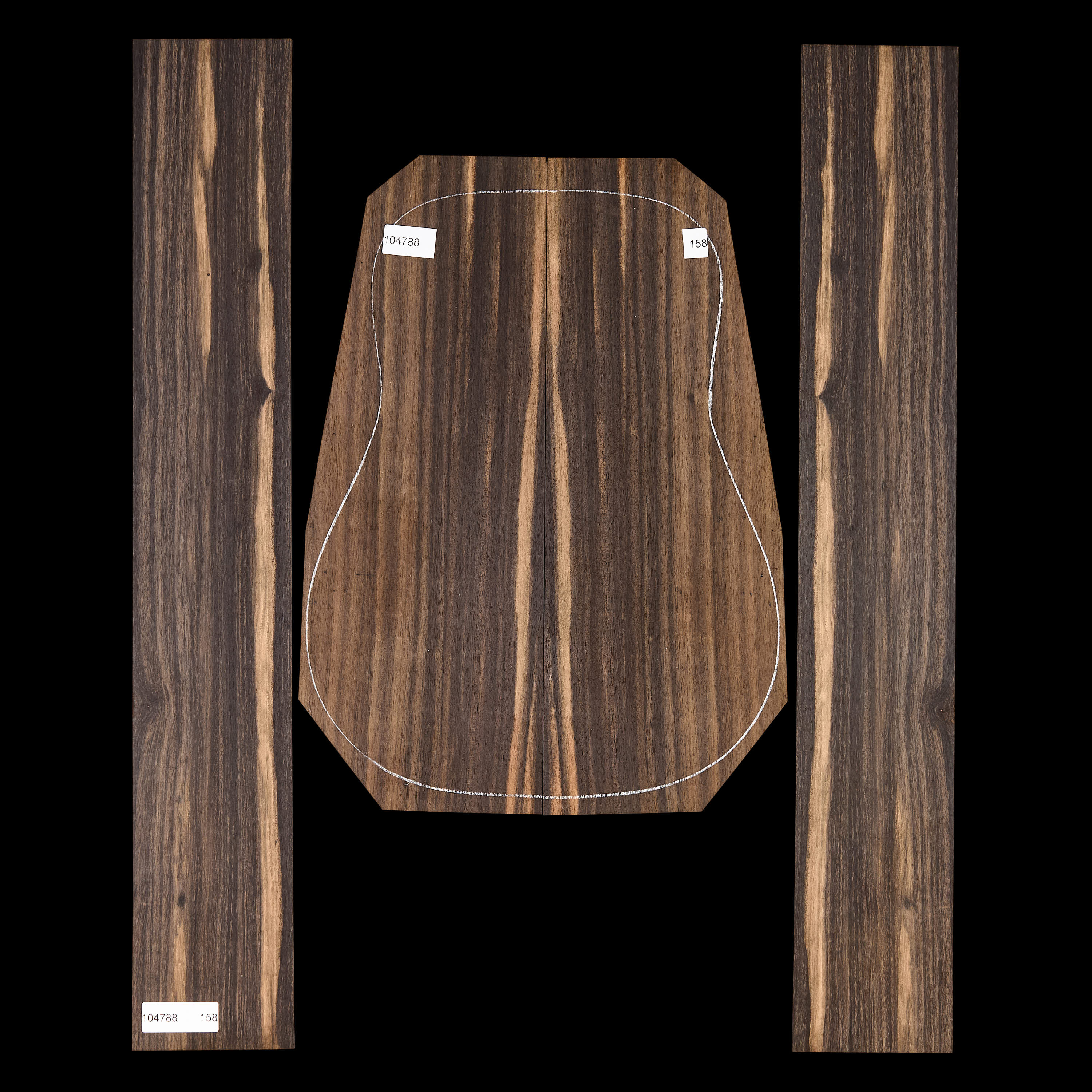Crelicam Ebony Back + Side Set - 158