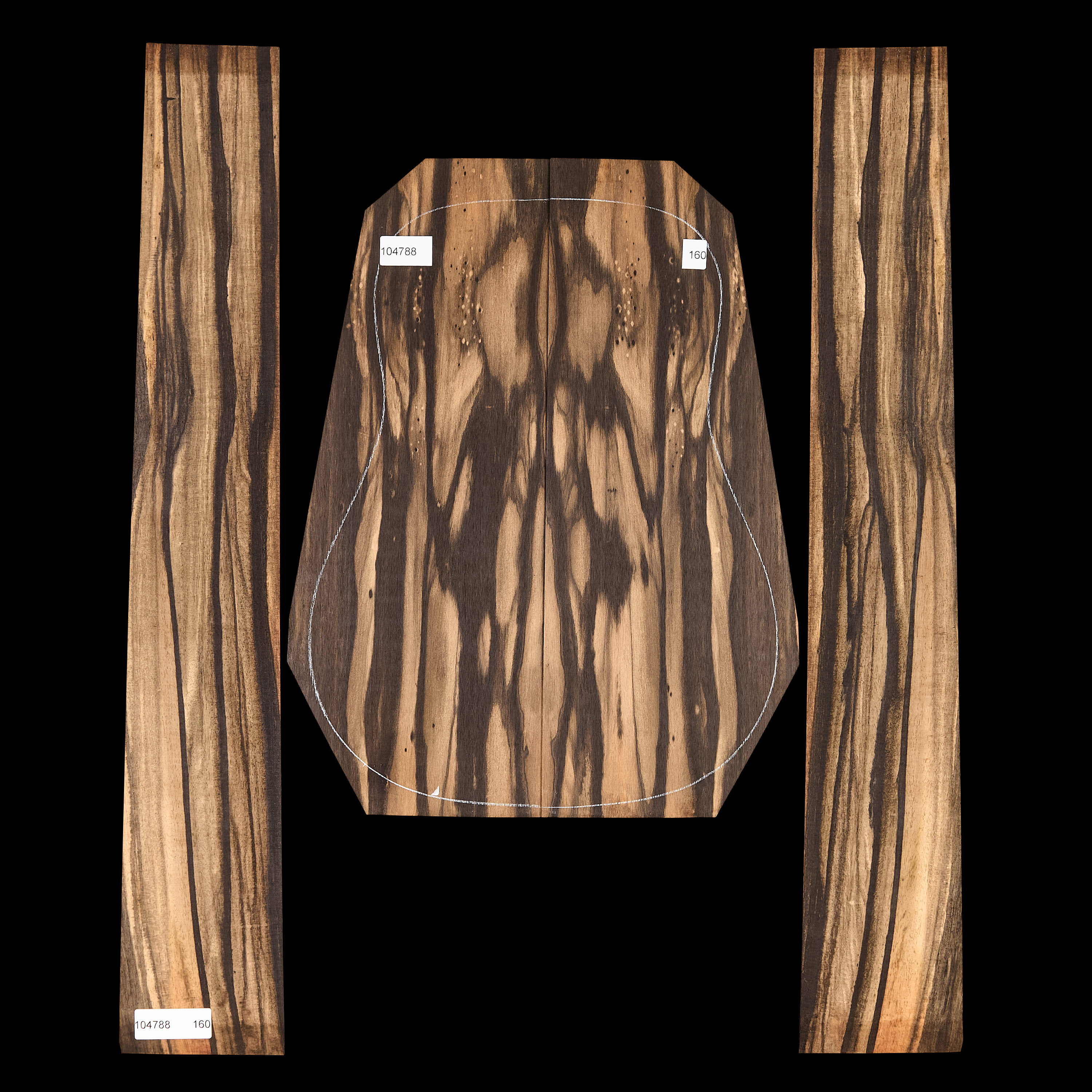 Crelicam Ebony Back + Side Set - 160