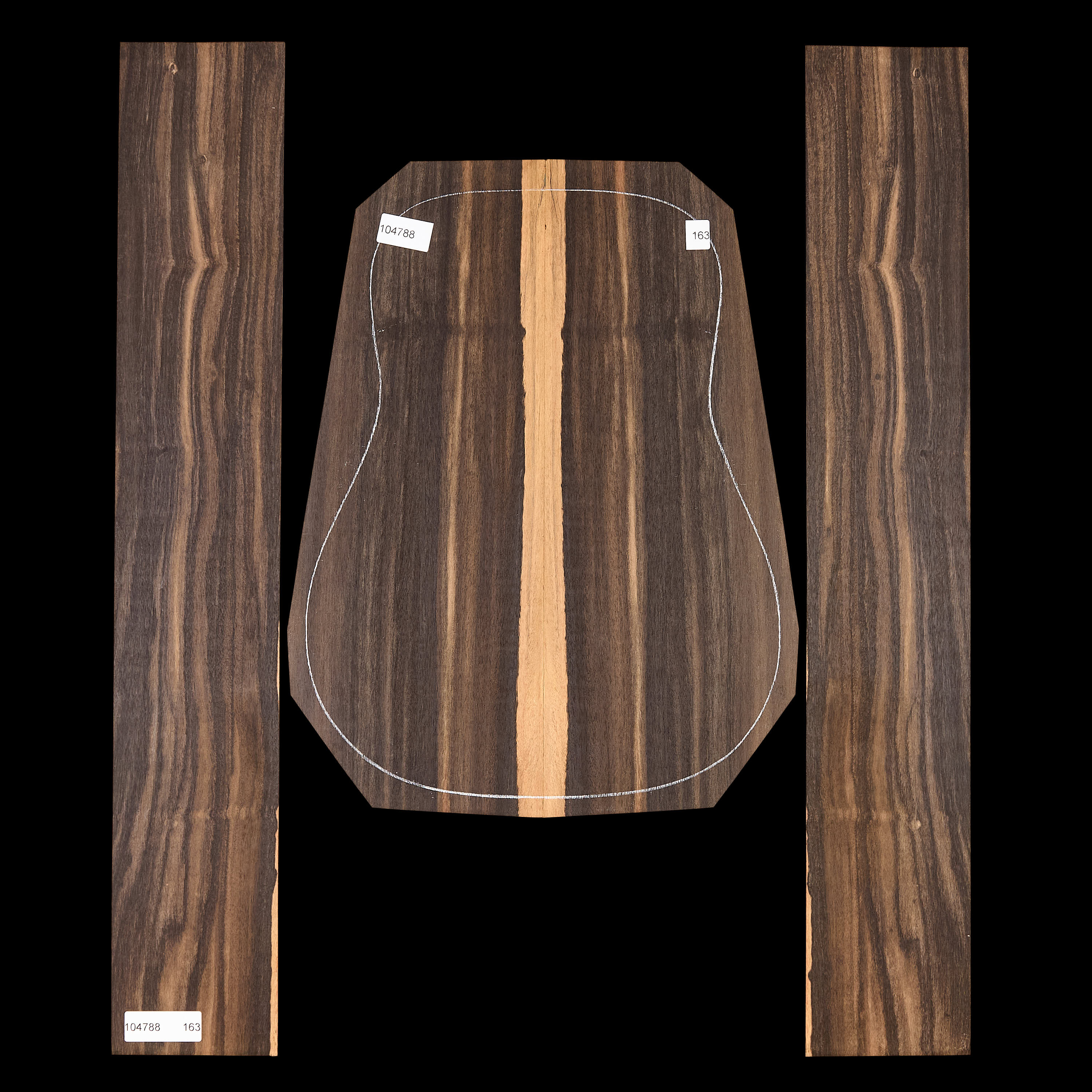 Crelicam Ebony Back + Side Set - 163