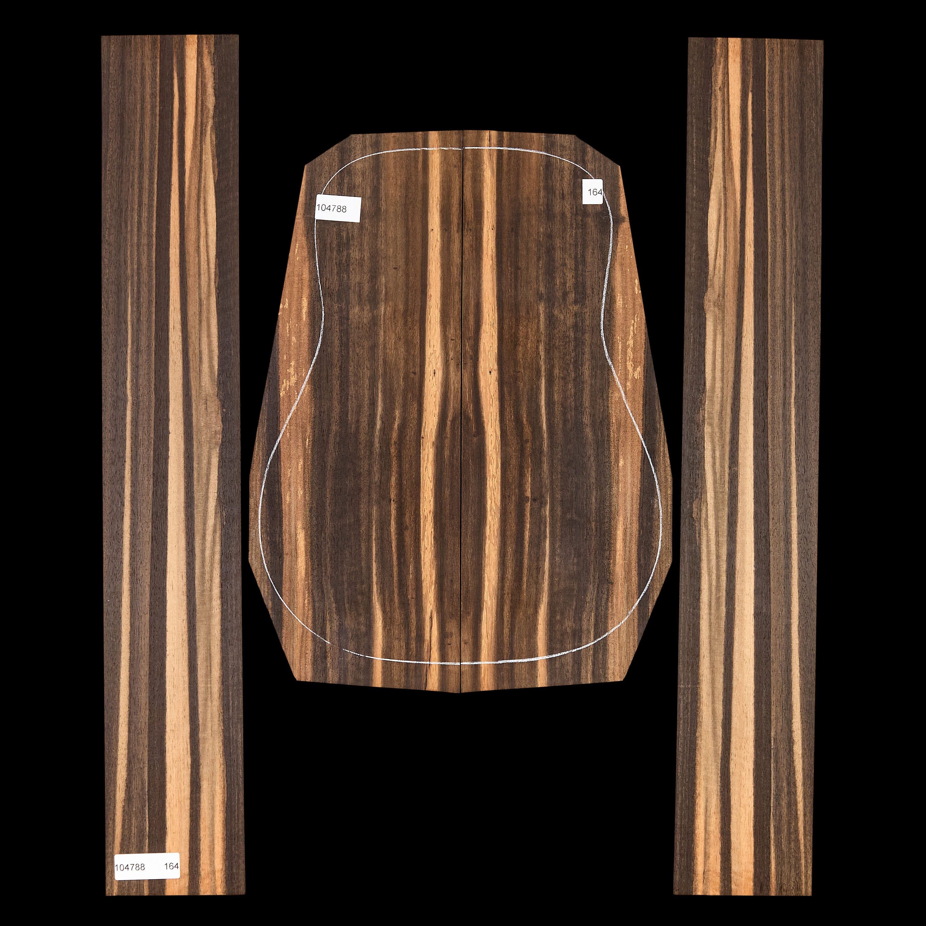 Crelicam Ebony Back + Side Set - 164