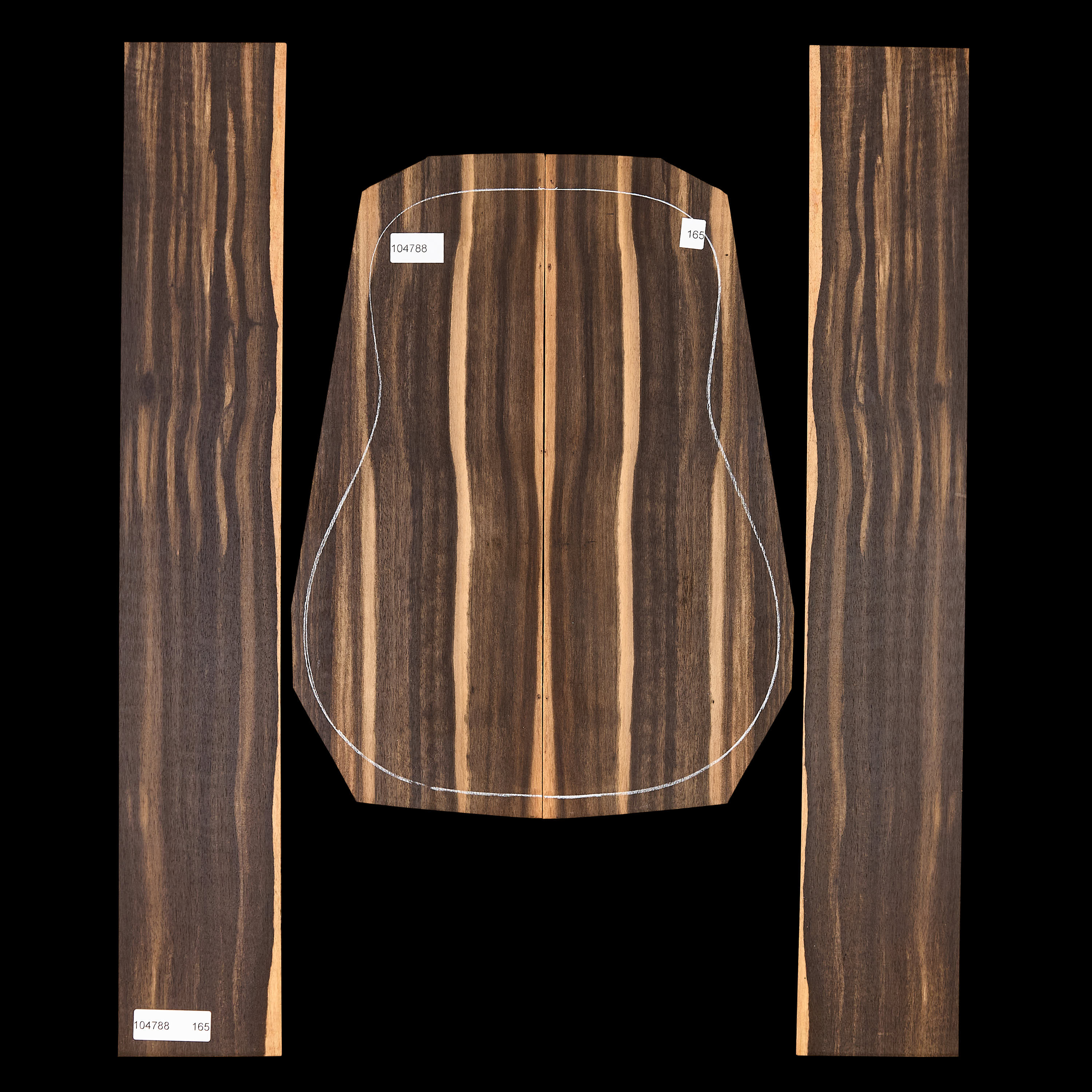 Crelicam Ebony Back + Side Set - 165
