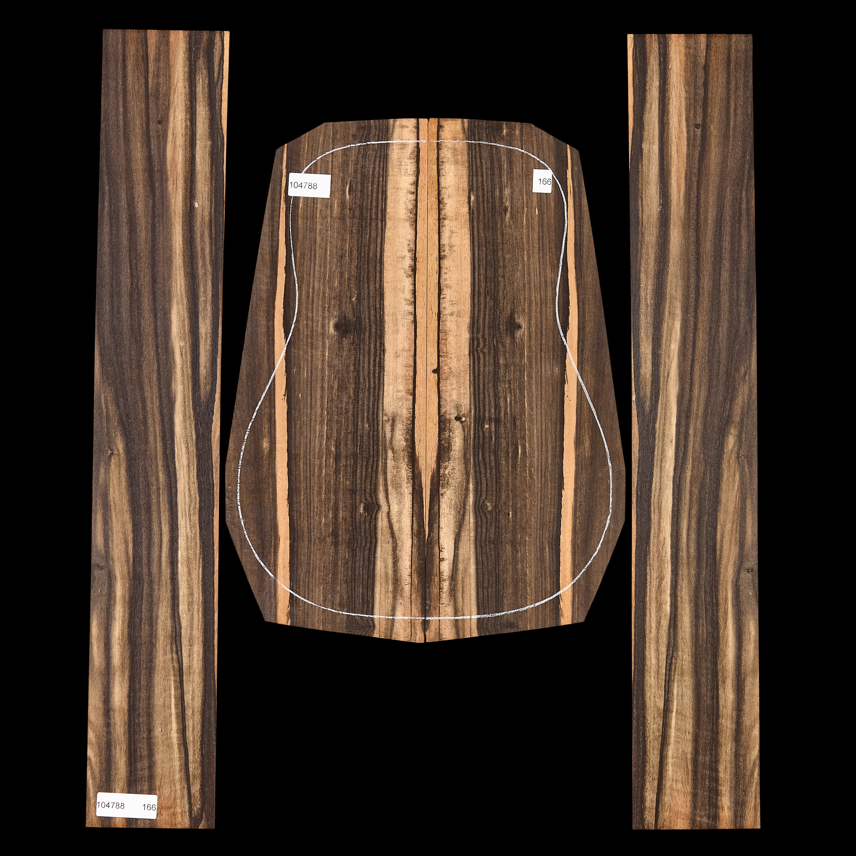 Crelicam Ebony Back + Side Set - 166