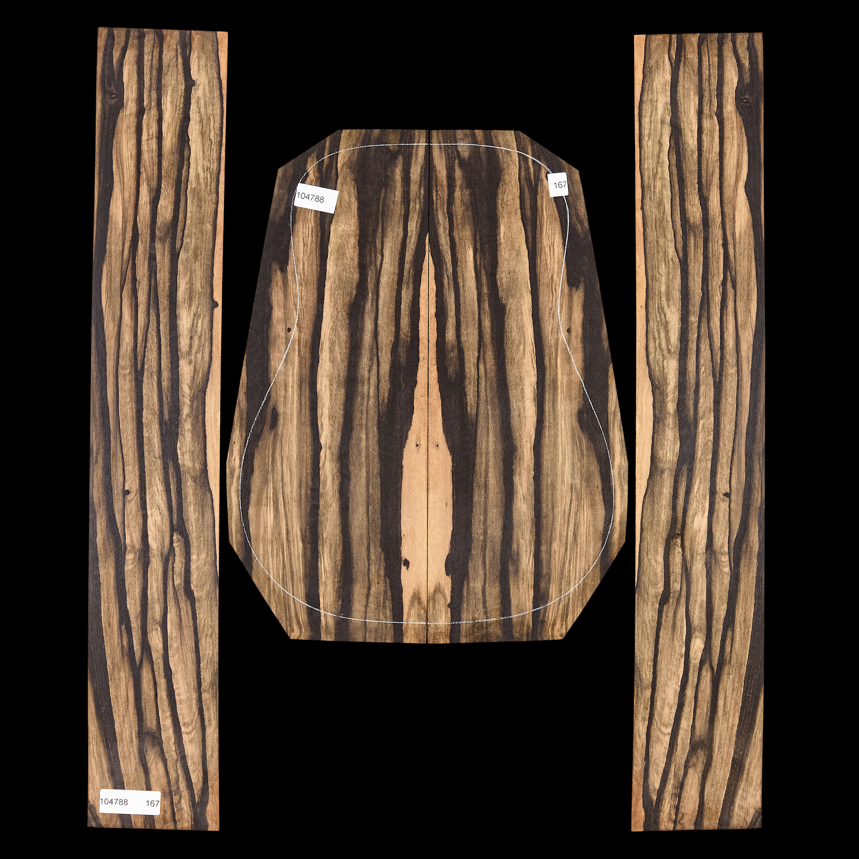 Crelicam Ebony Back + Side Set - 167