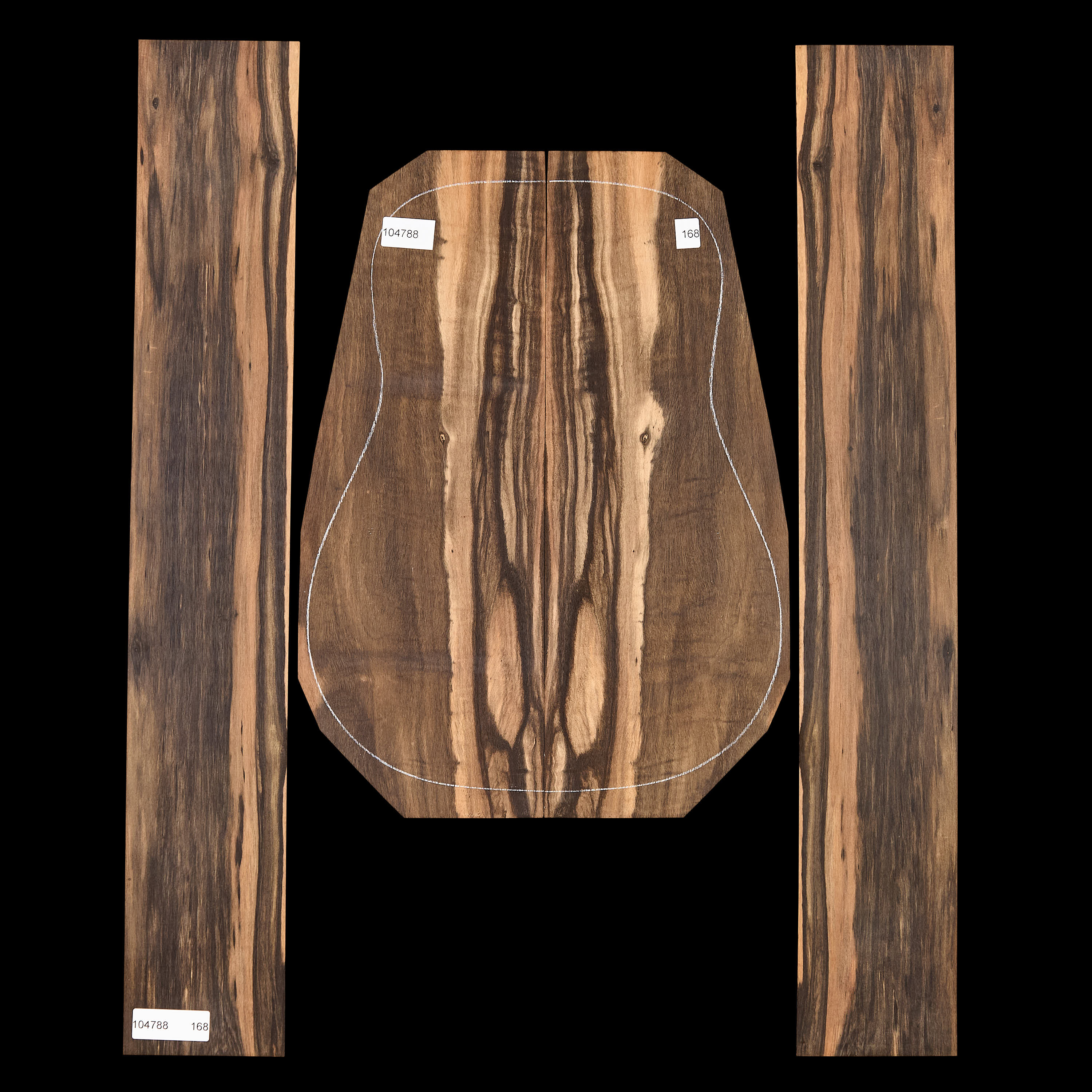 Crelicam Ebony Back + Side Set - 168