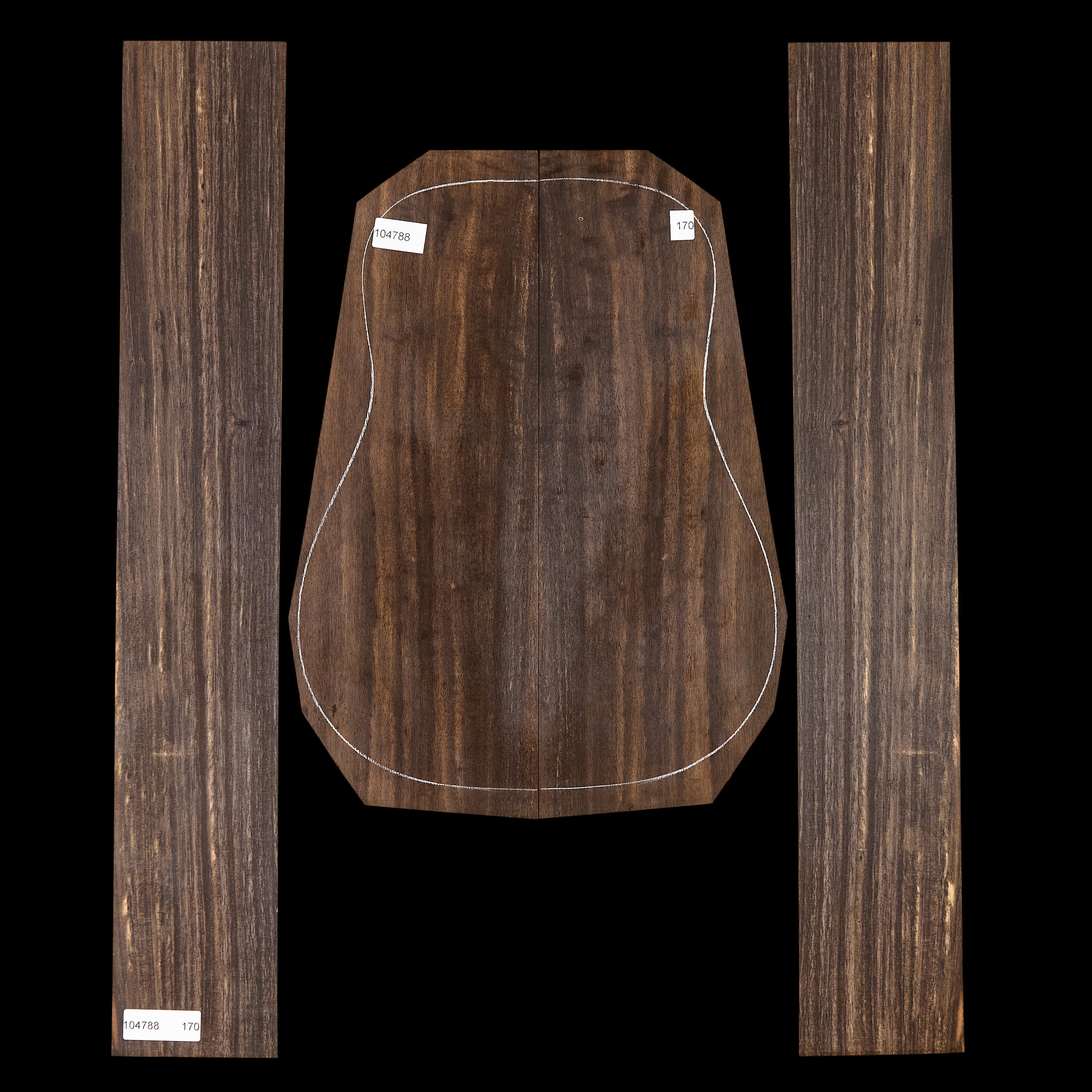 Crelicam Ebony Back + Side Set - 170