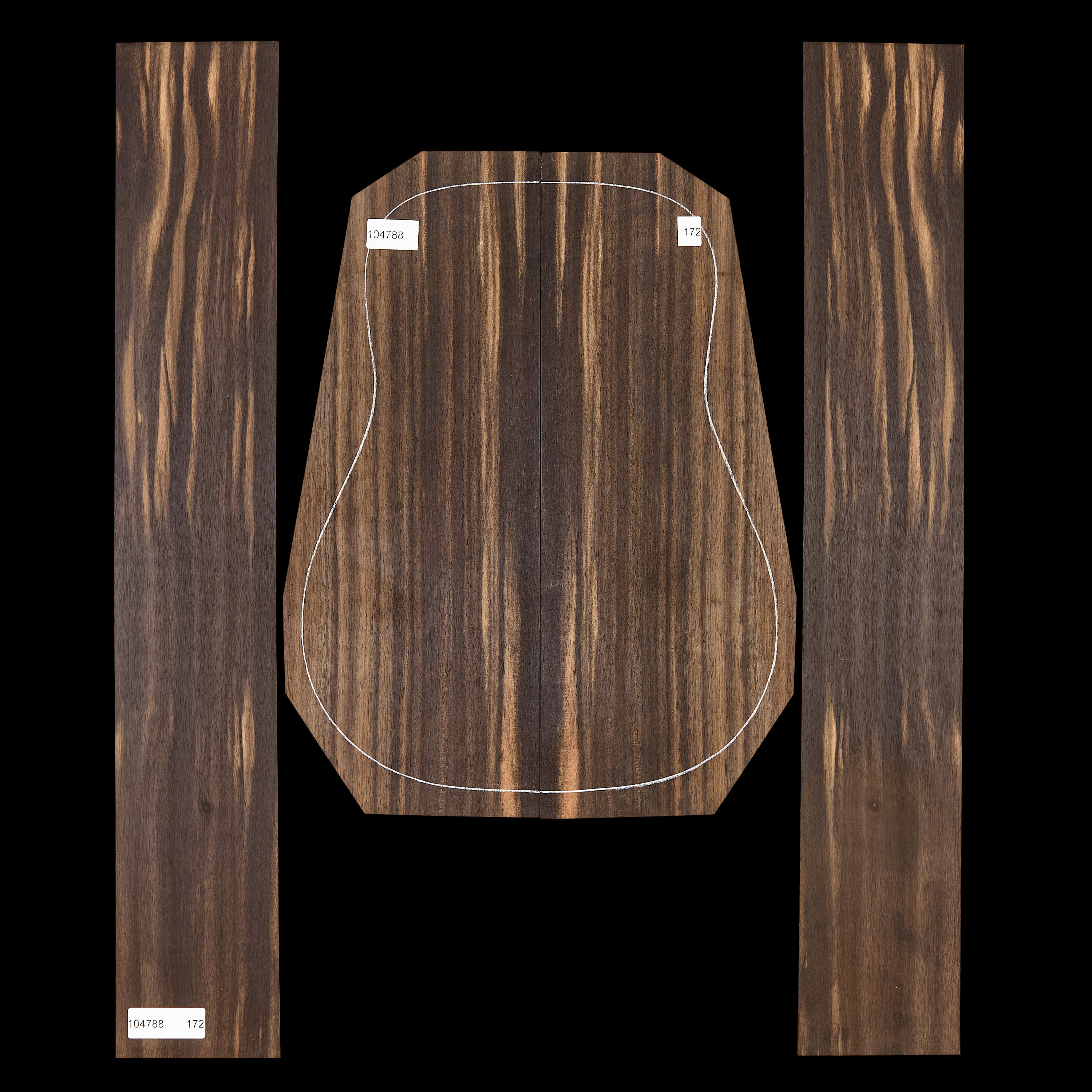 Crelicam Ebony Back + Side Set - 172