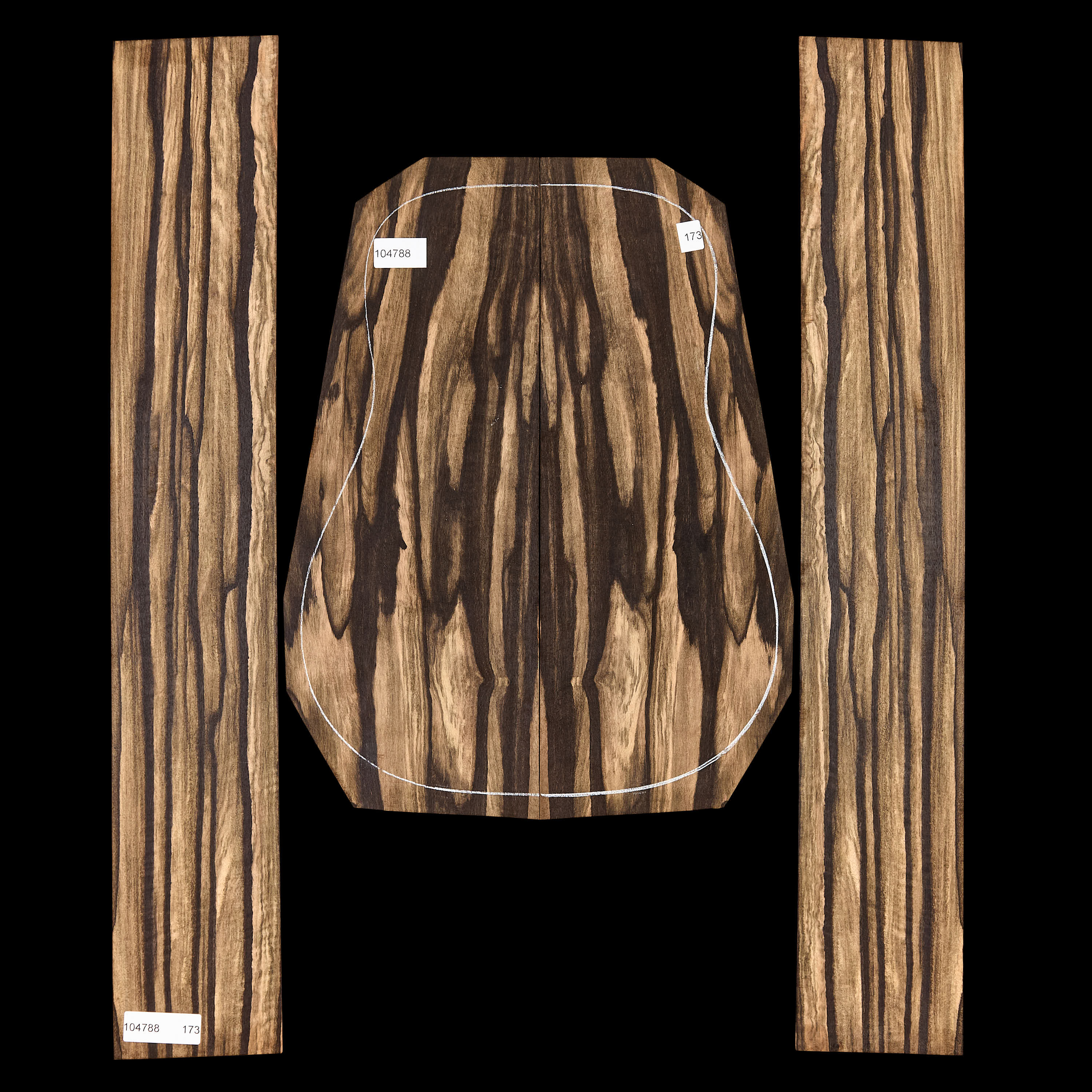 Crelicam Ebony Back + Side Set - 173