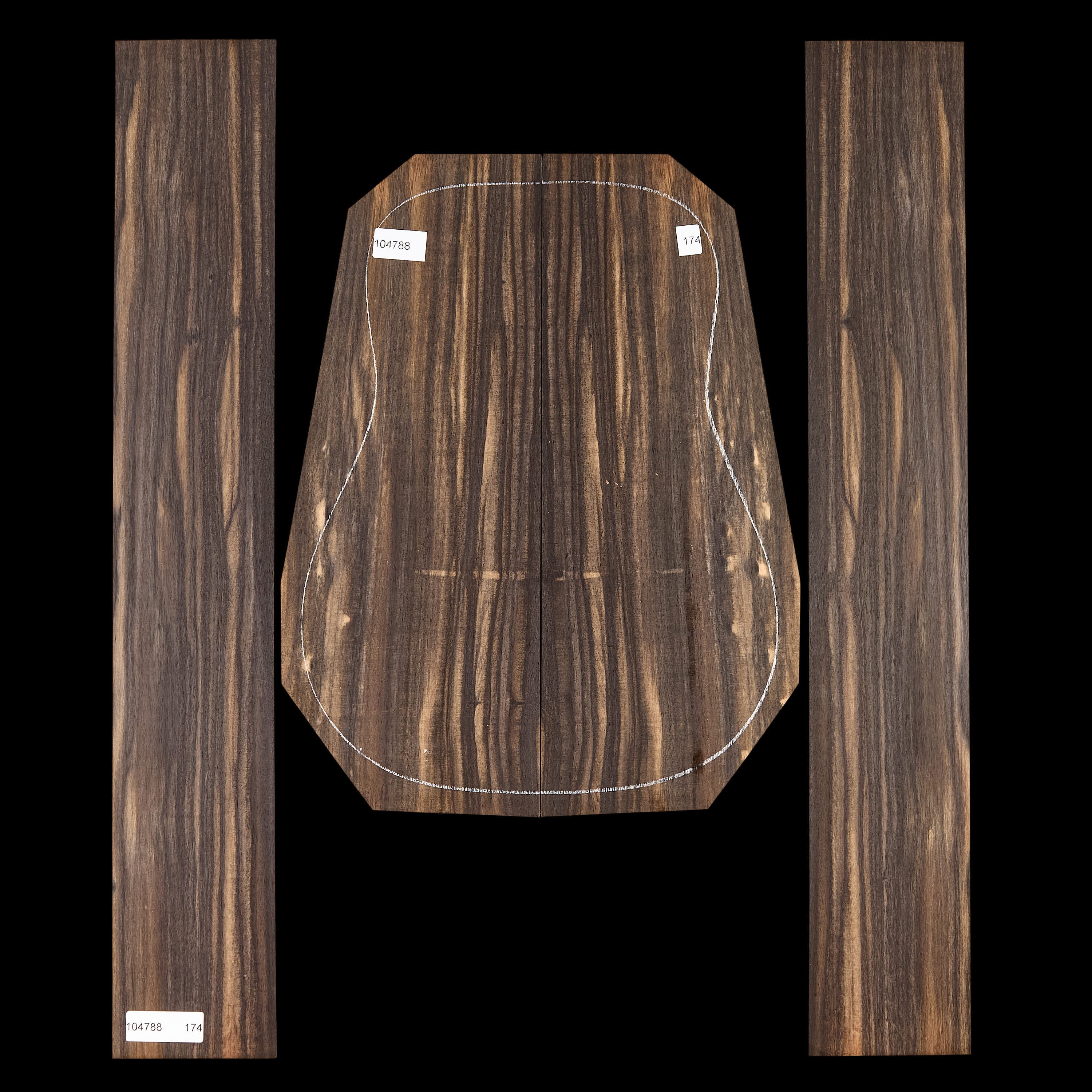 Crelicam Ebony Back + Side Set - 174