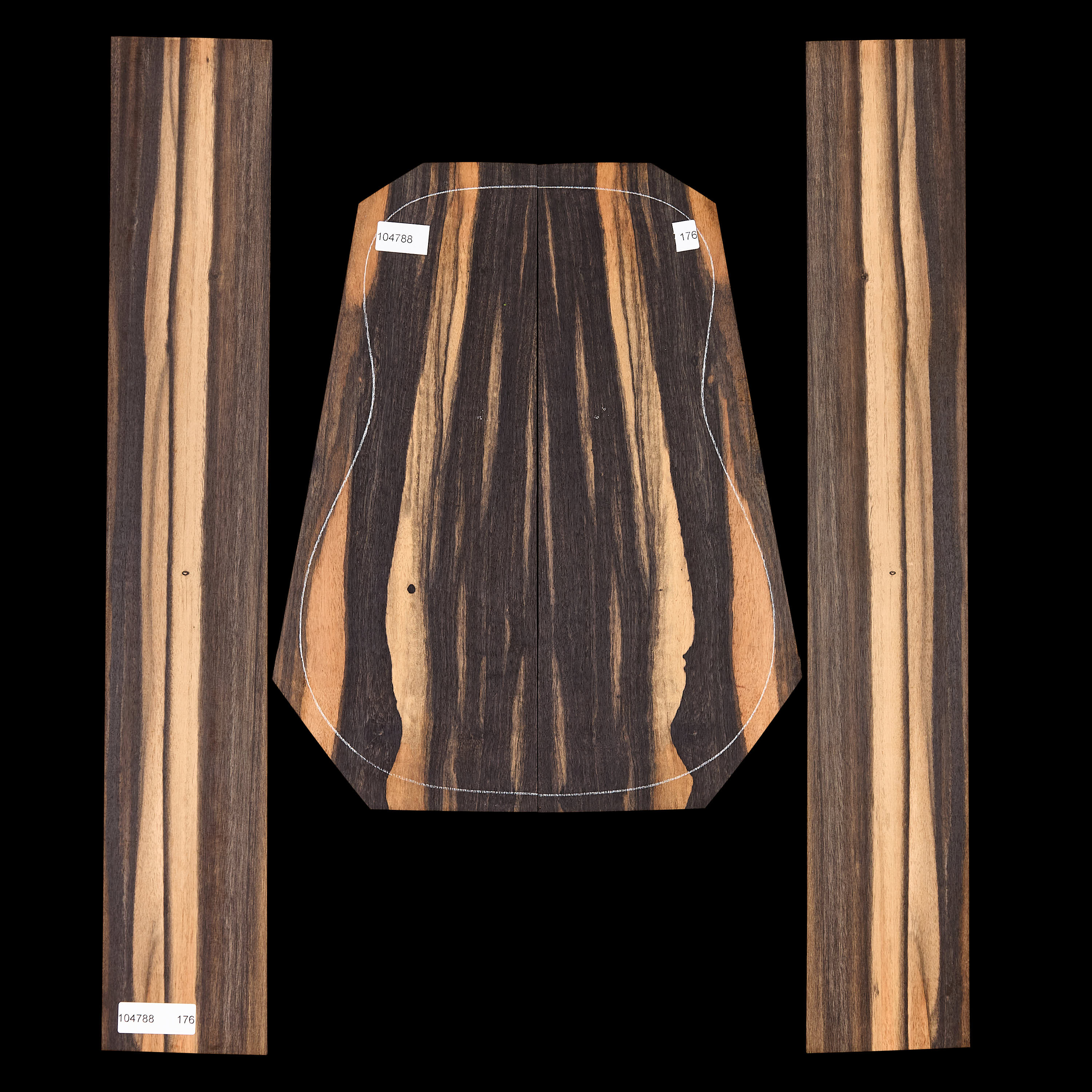 Crelicam Ebony Back + Side Set - 176