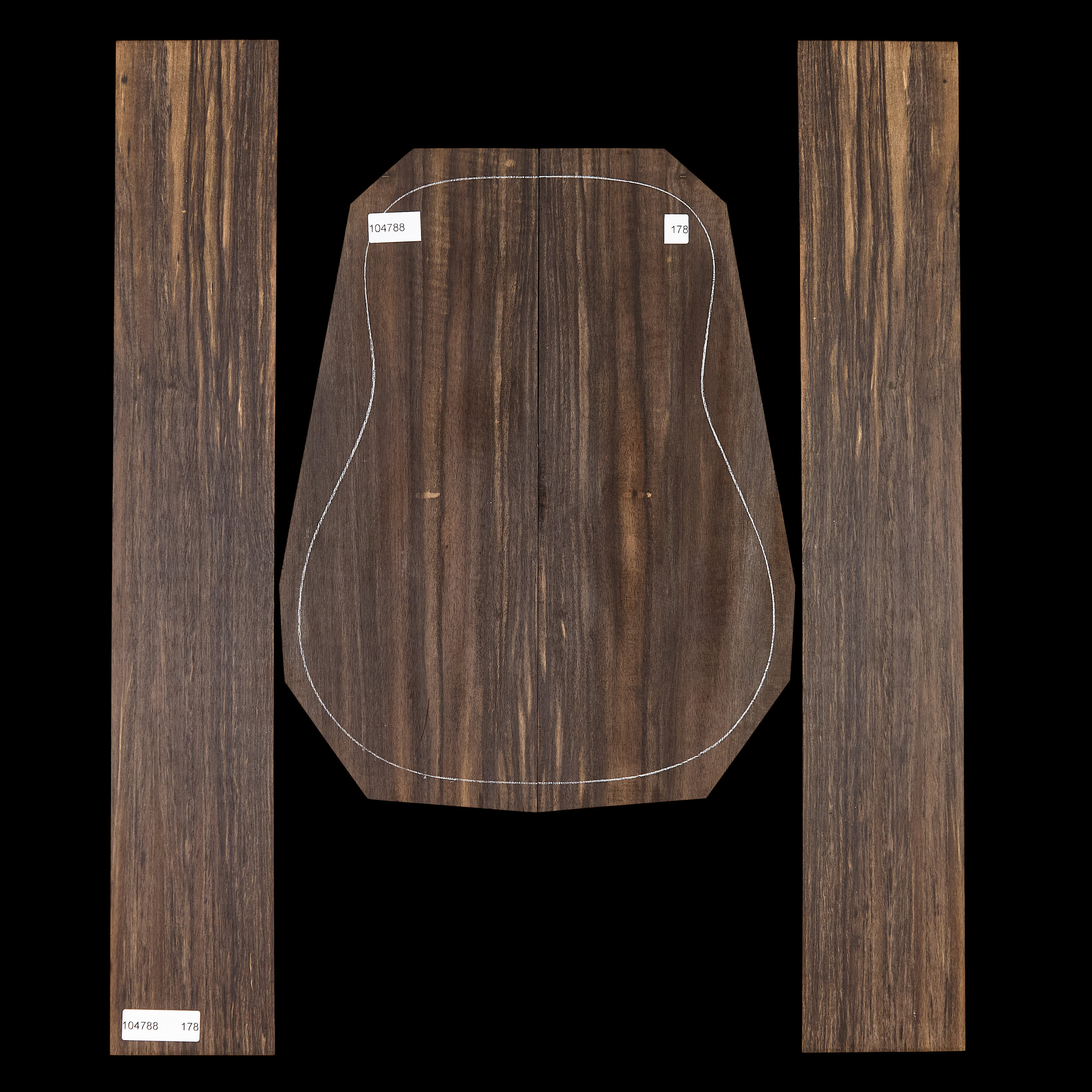 Crelicam Ebony Back + Side Set - 178