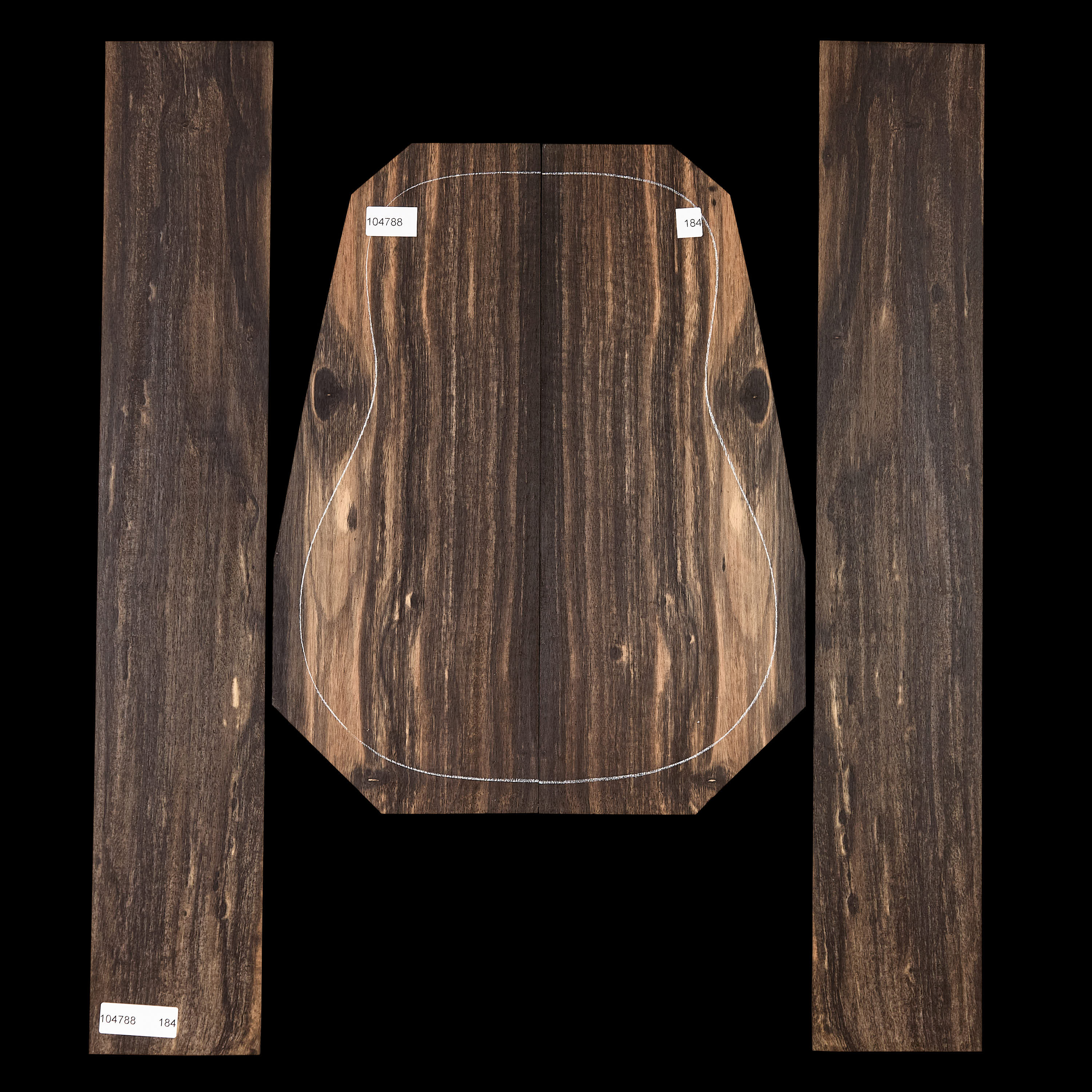 Crelicam Ebony Back + Side Set - 184