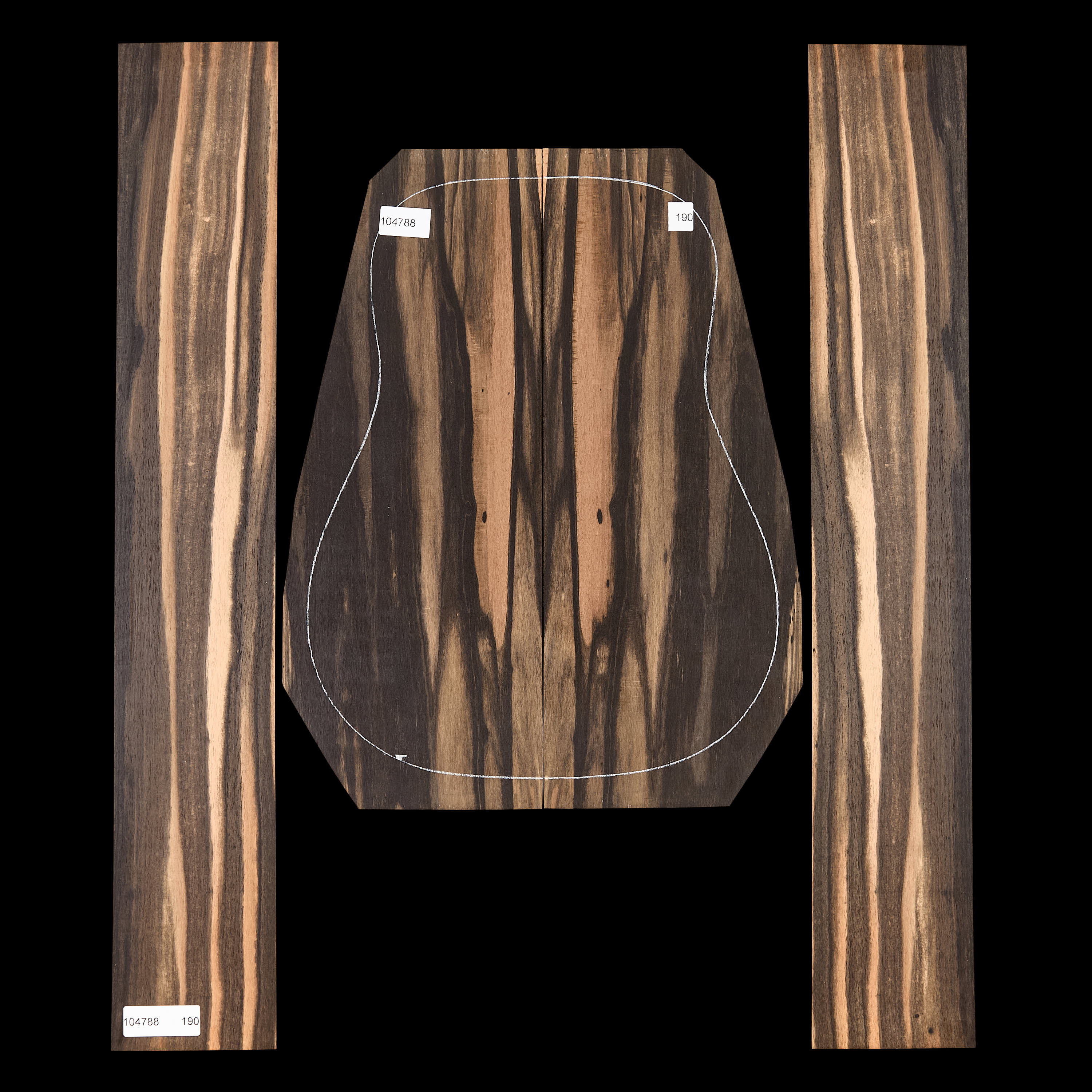 Crelicam Ebony Back + Side Set - 190