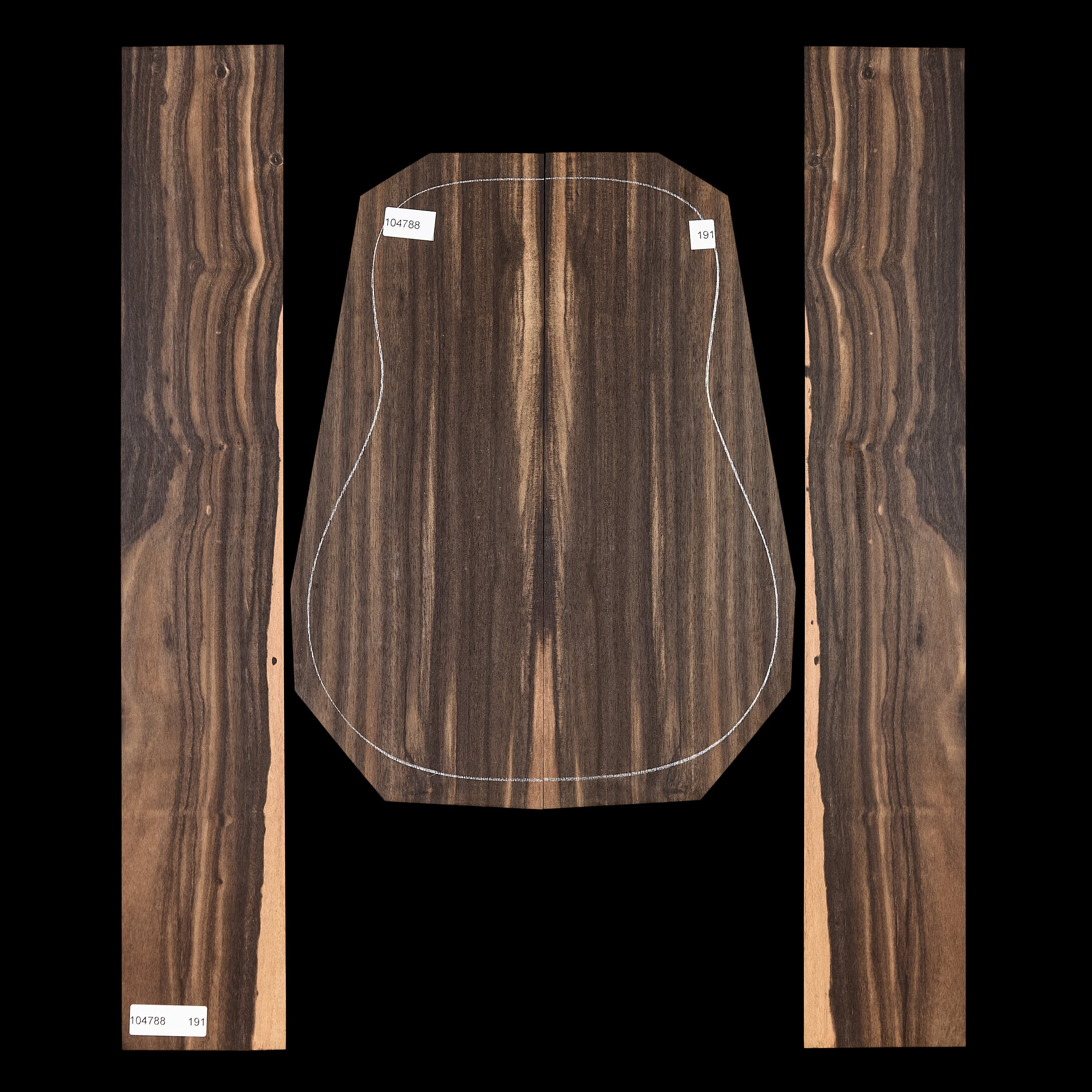Crelicam Ebony Back + Side Set - 191