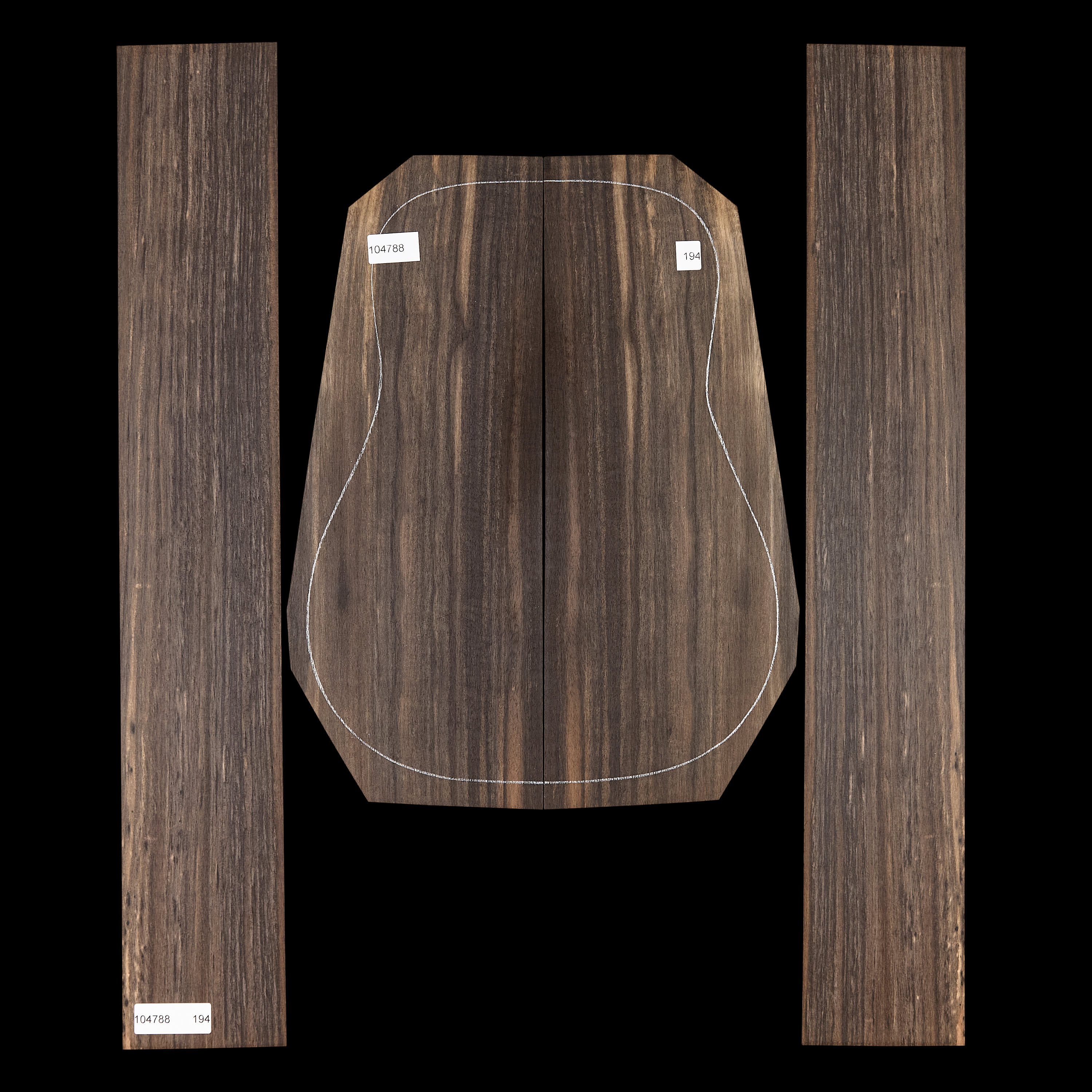 Crelicam Ebony Back + Side Set - 194