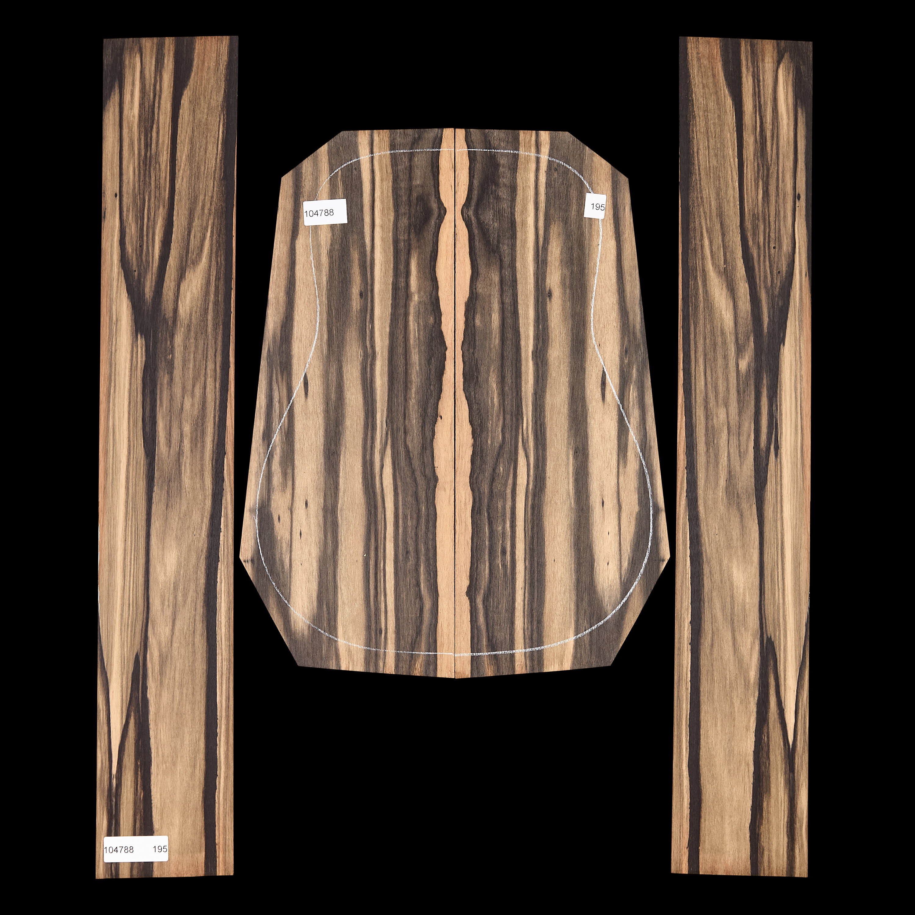Crelicam Ebony Back + Side Set - 195