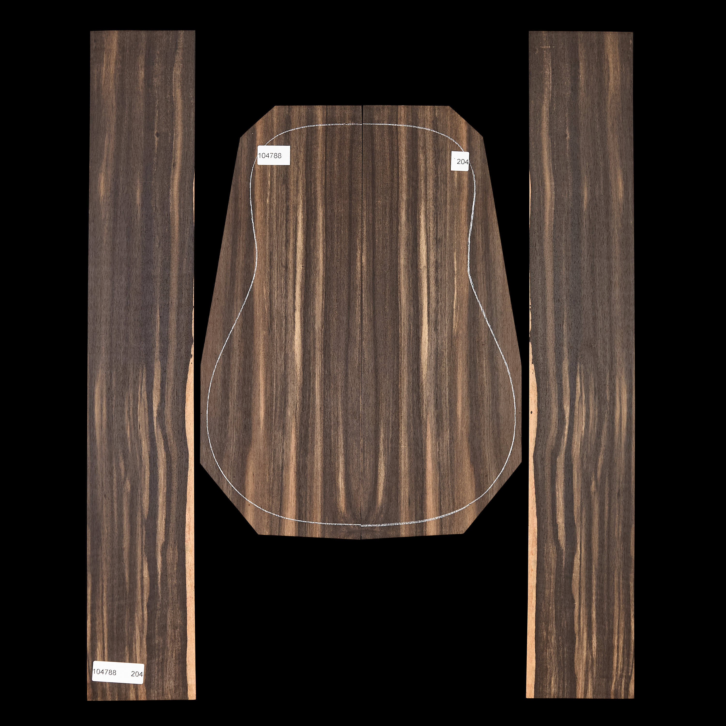 Crelicam Ebony Back + Side Set - 204