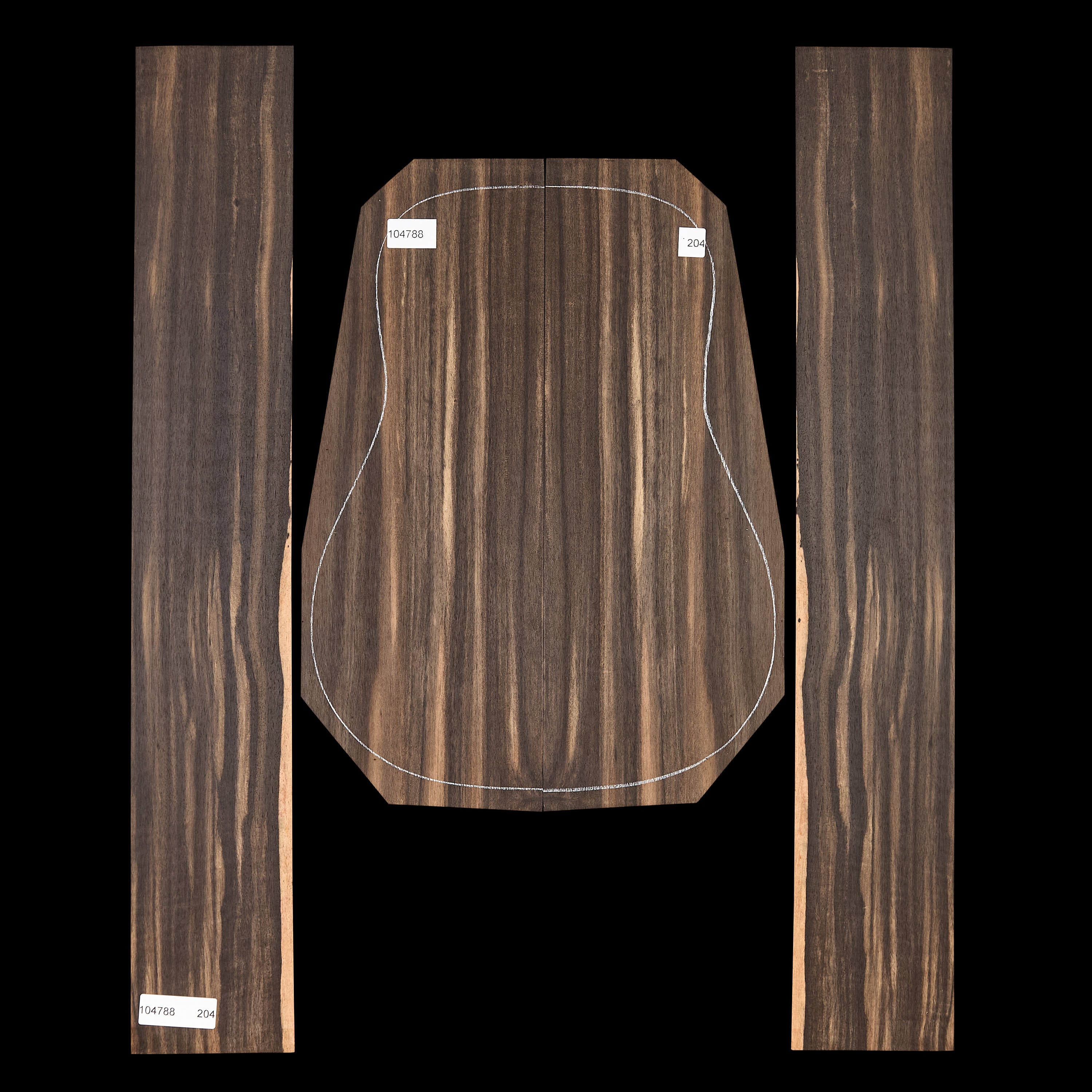 Crelicam Ebony Back + Side Set - 204