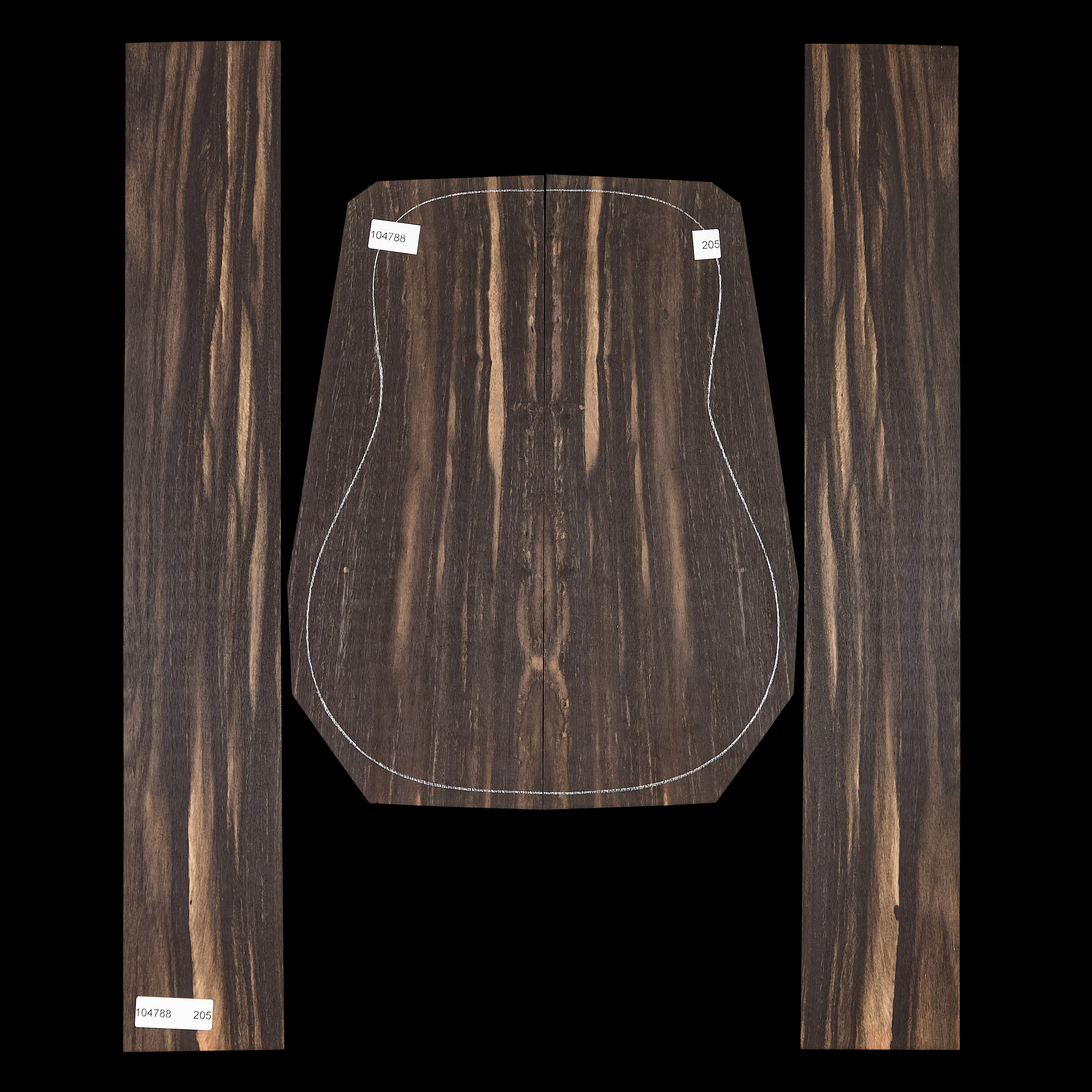 Crelicam Ebony Back + Side Set - 205