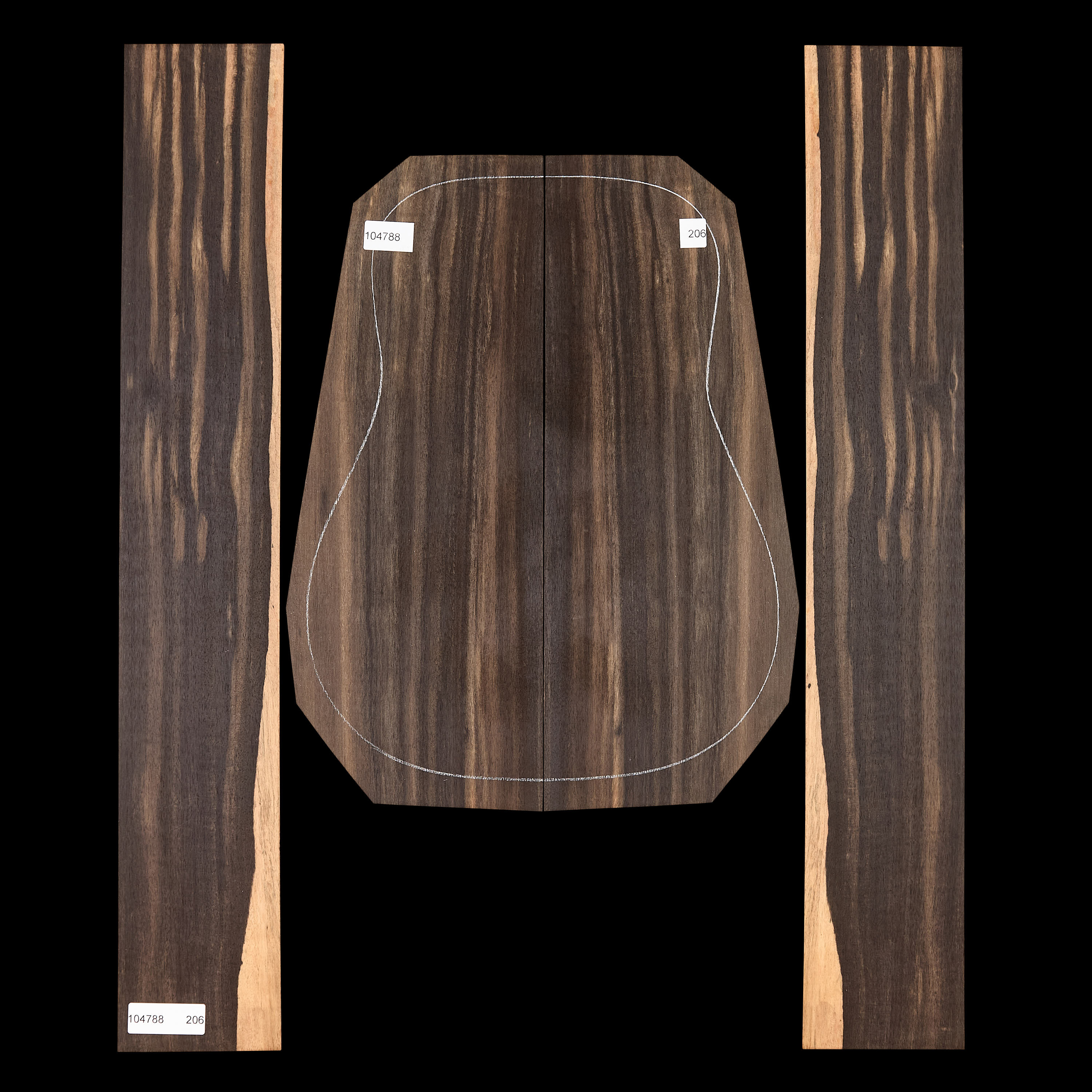 Crelicam Ebony Back + Side Set - 206