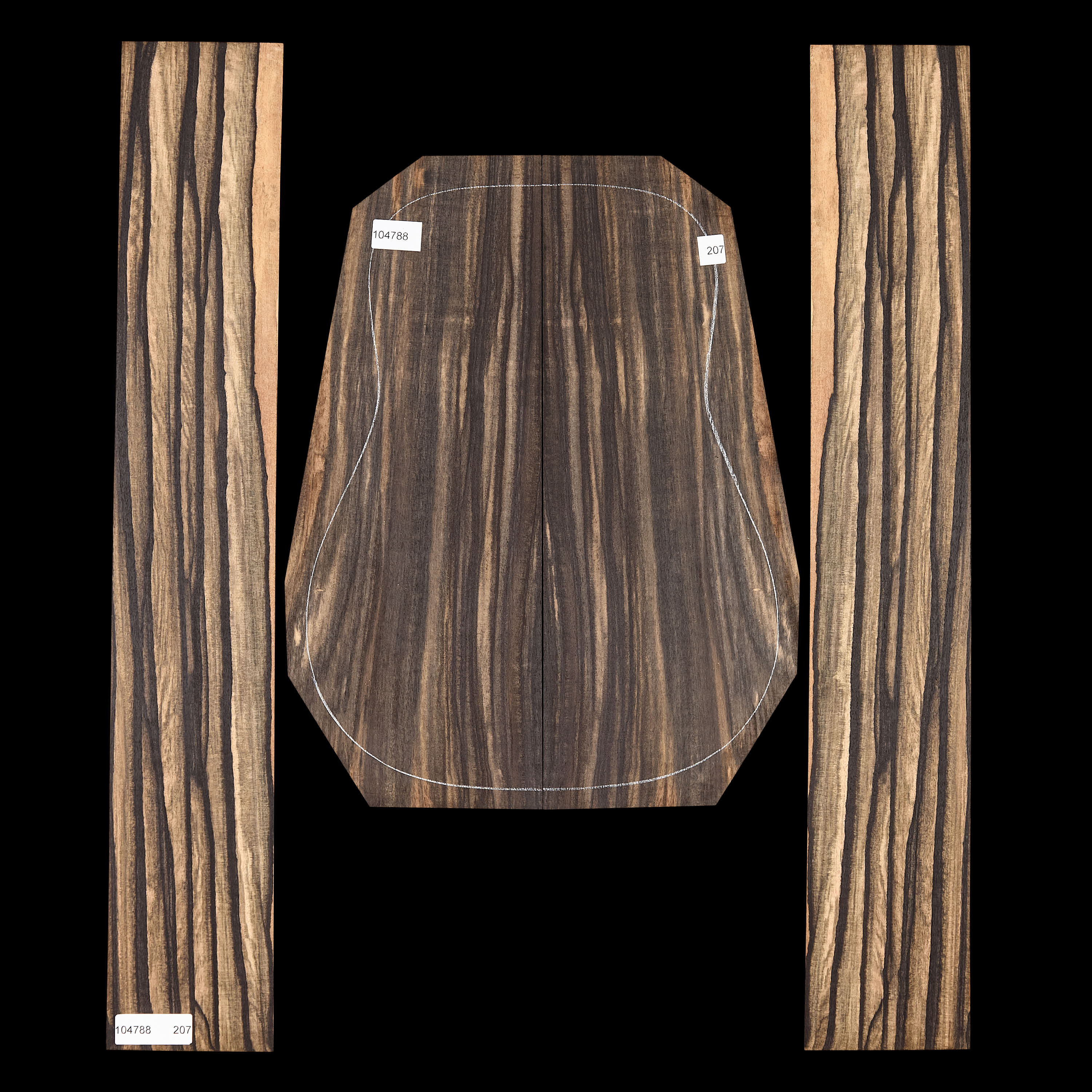 Crelicam Ebony Back + Side Set - 207