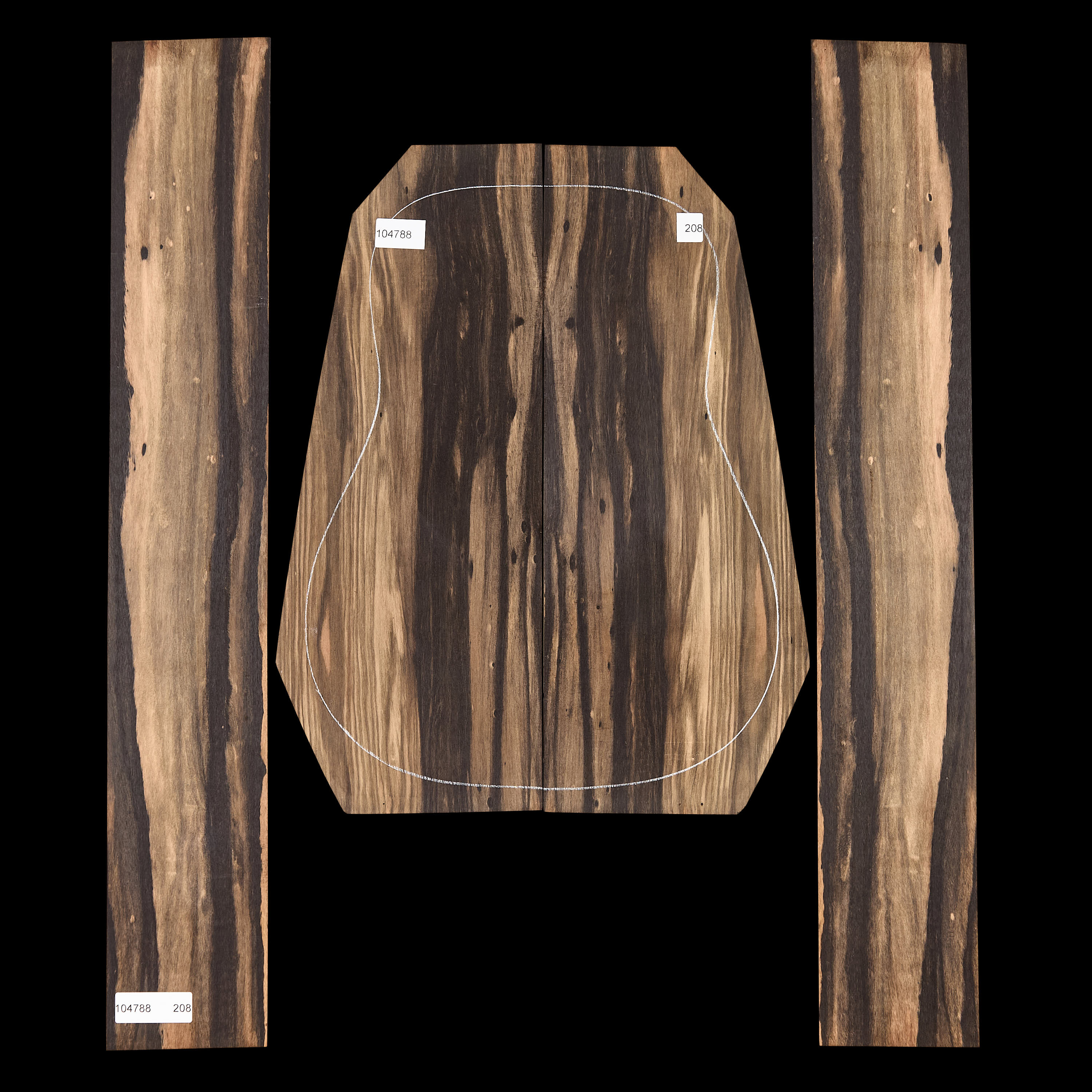 Crelicam Ebony Back + Side Set - 208