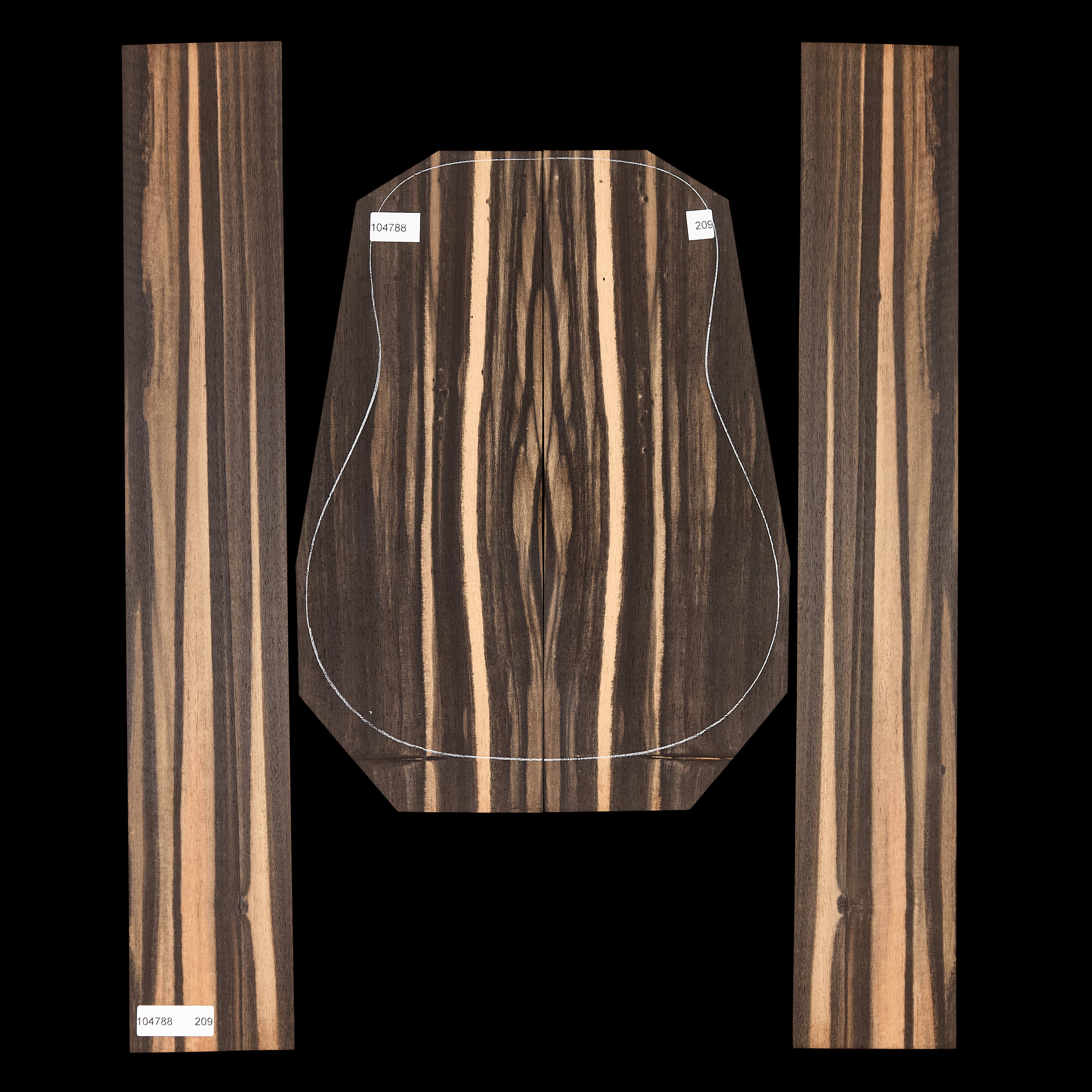 Crelicam Ebony Back + Side Set - 209