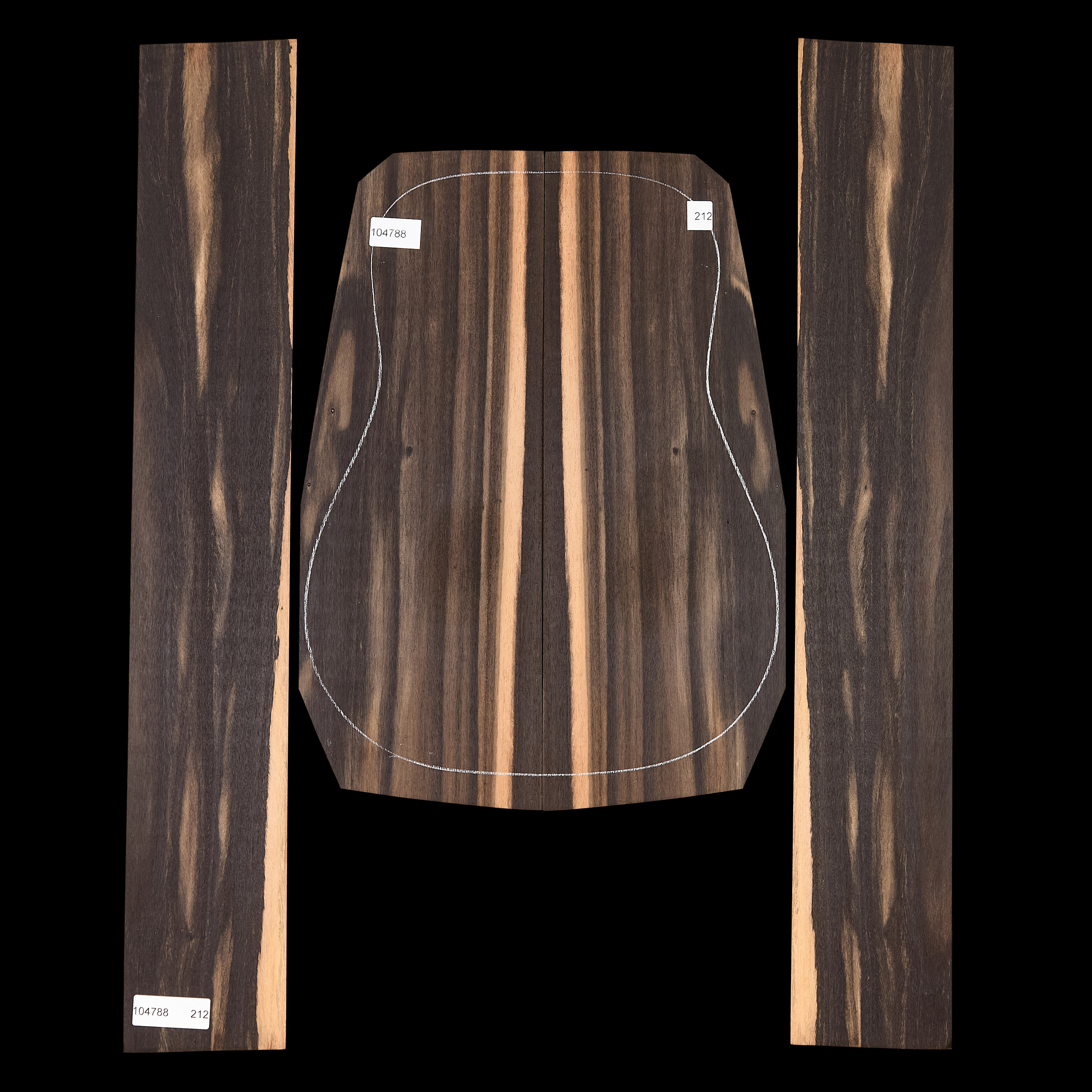 Crelicam Ebony Back + Side Set - 212