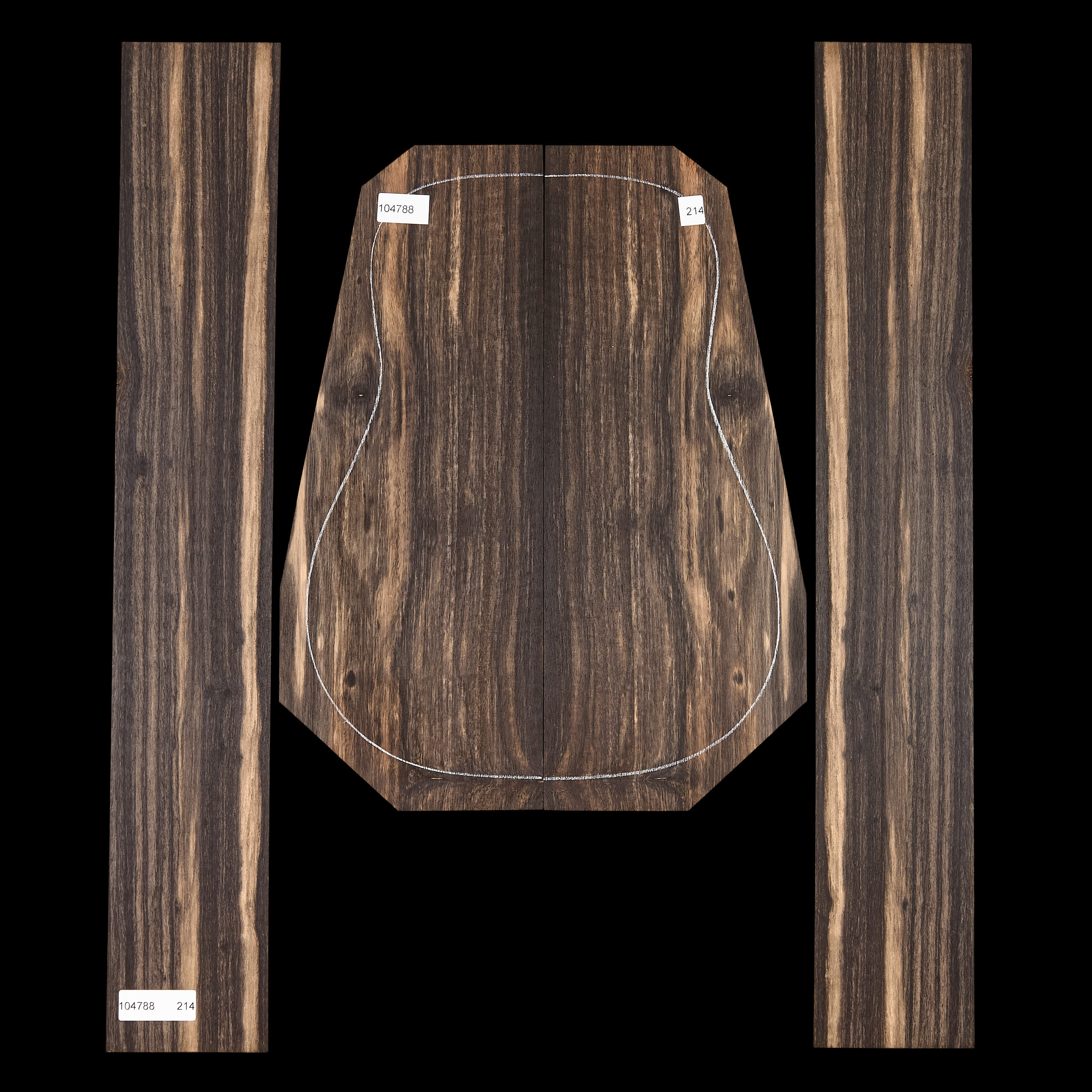 Crelicam Ebony Back + Side Set - 214