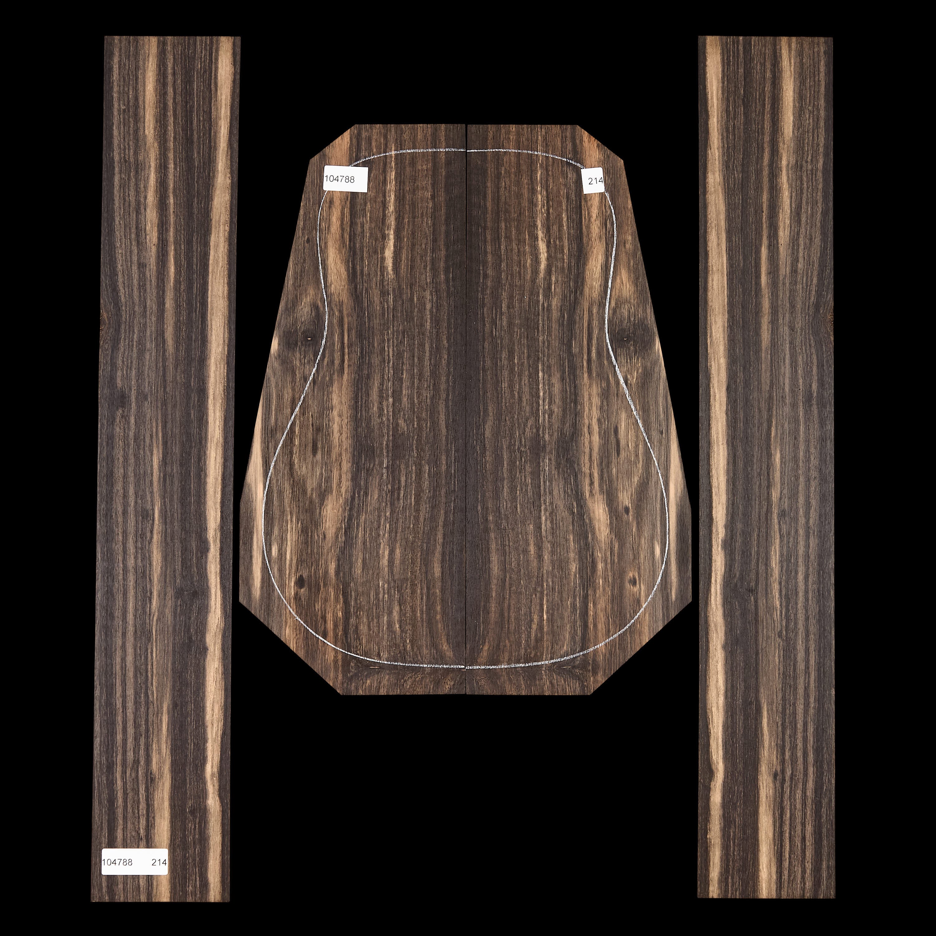 Crelicam Ebony Back + Side Set - 214