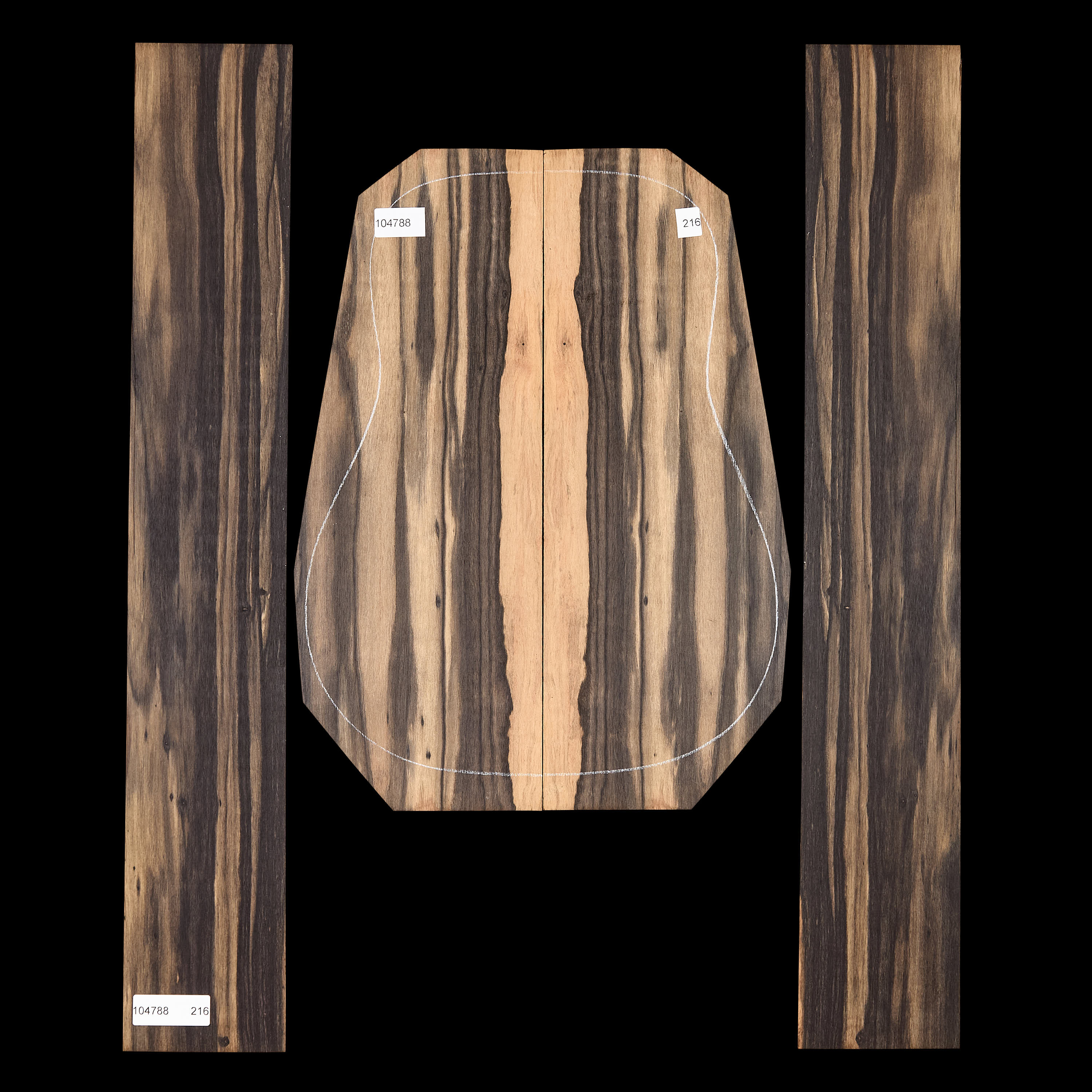 Crelicam Ebony Back + Side Set - 216