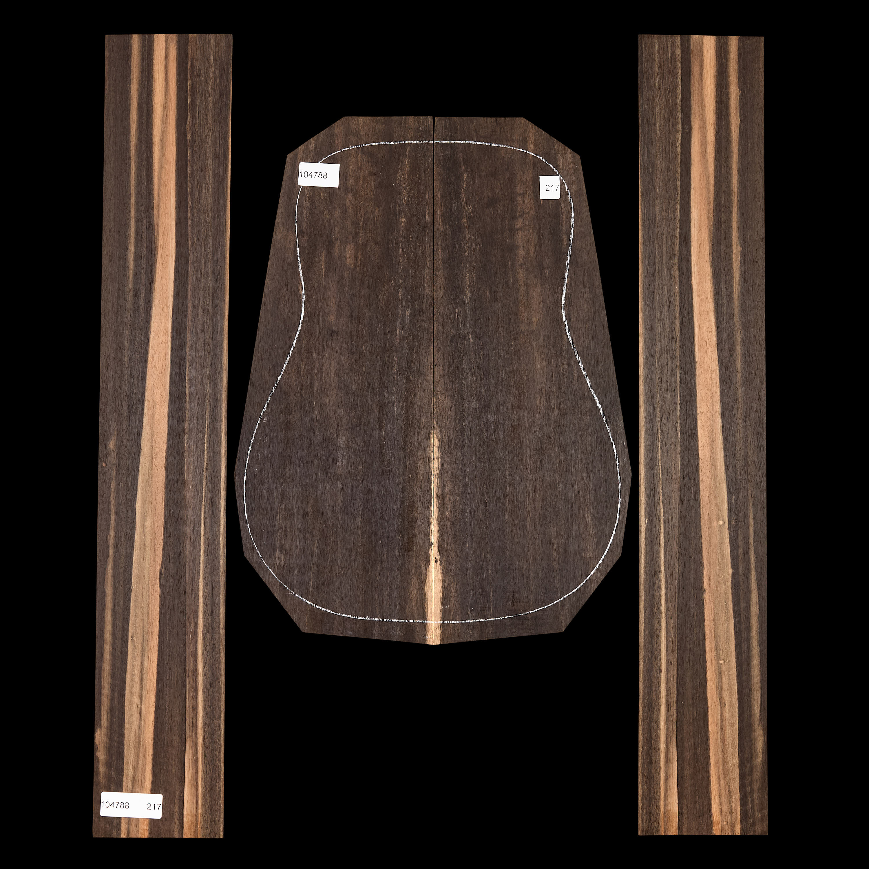 Crelicam Ebony Back + Side Set - 217