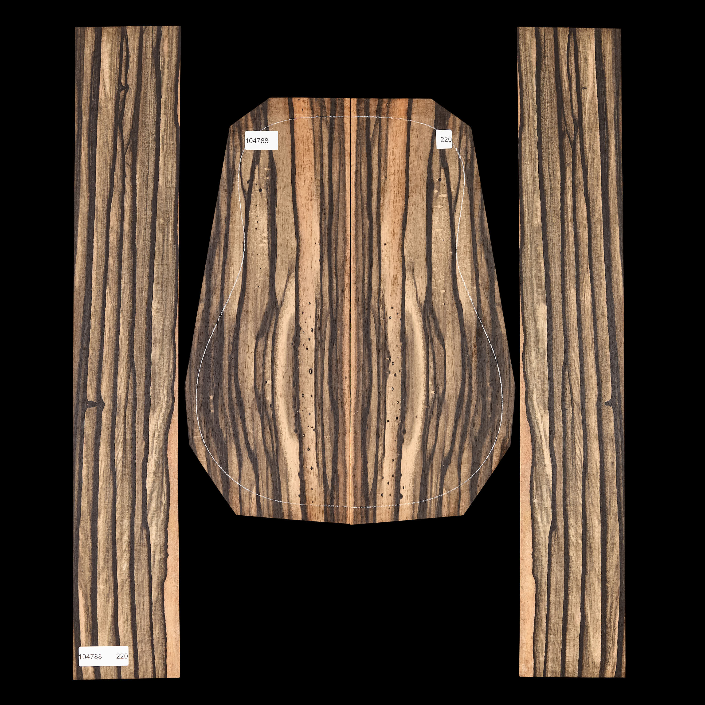 Crelicam Ebony Back + Side Set - 220