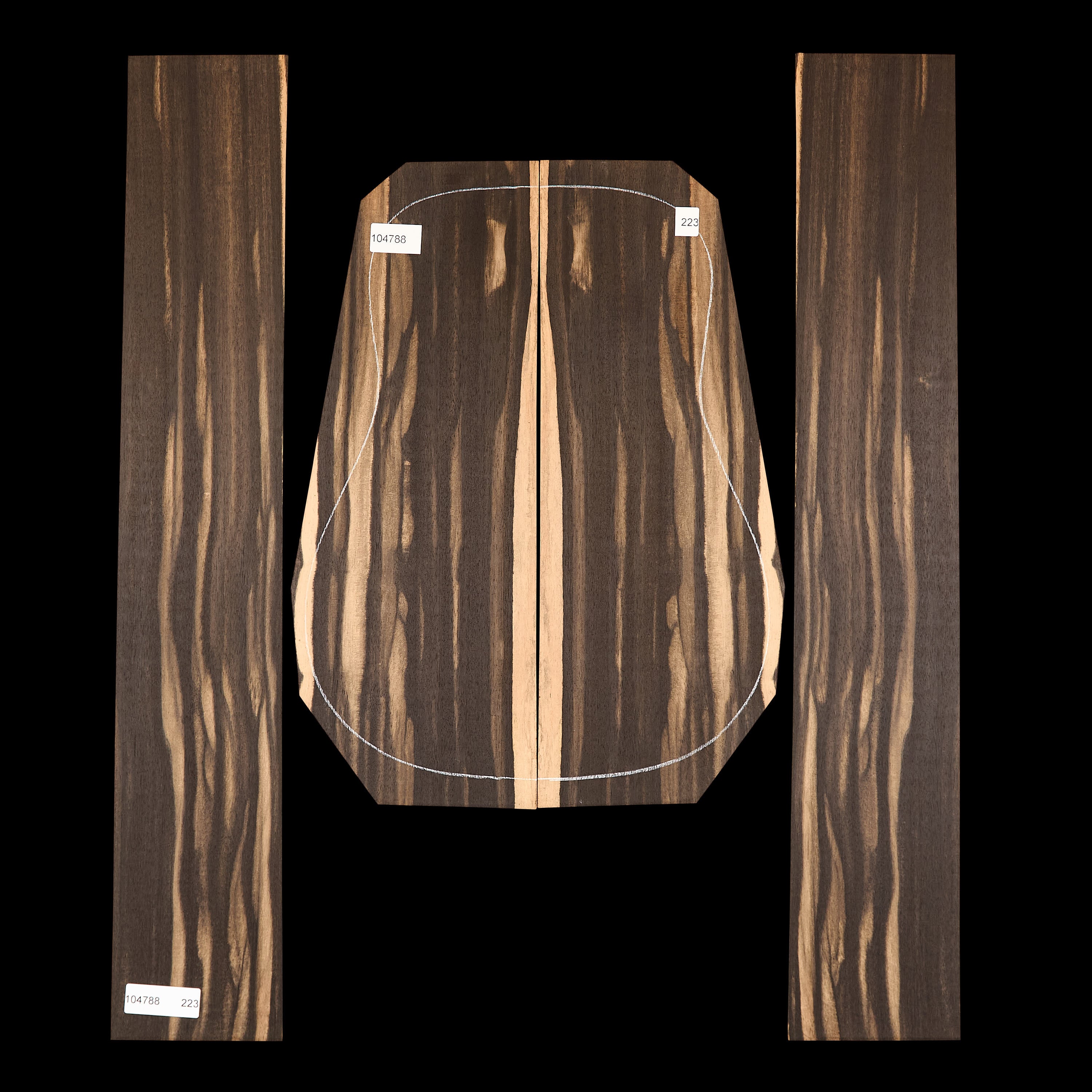 Crelicam Ebony Back + Side Set - 223