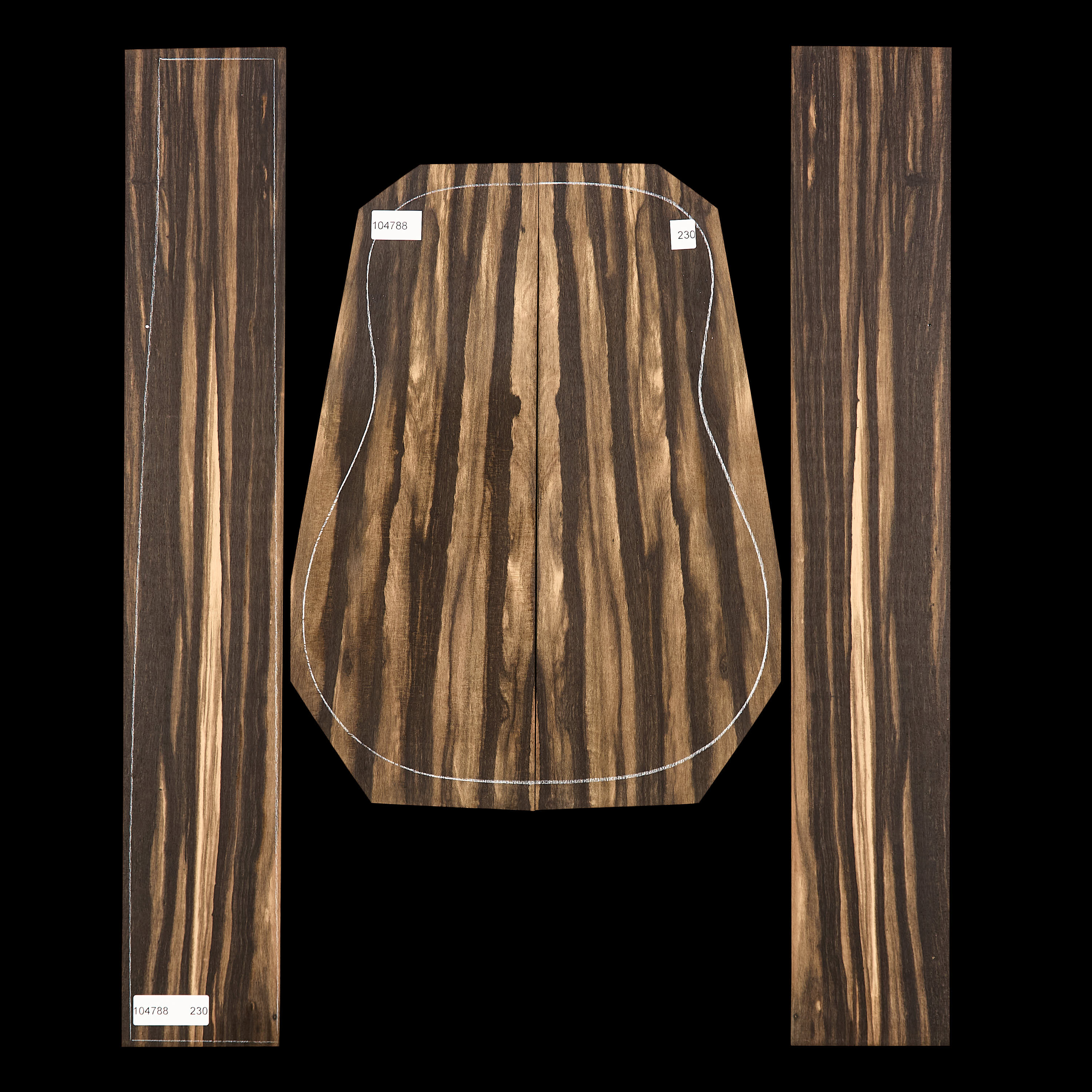 Crelicam Ebony Back + Side Set - 230